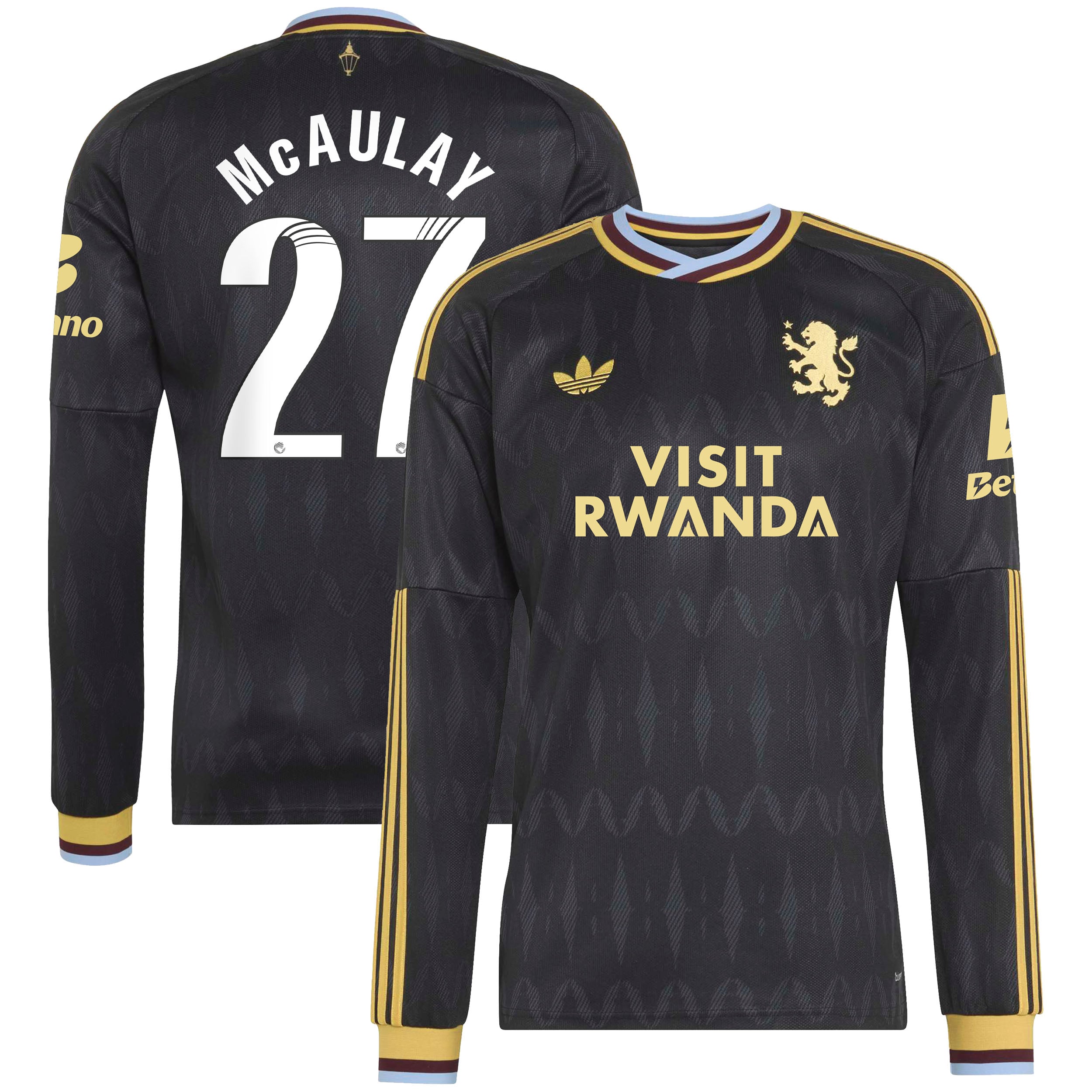 Aston Villa adidas WSL Away Shirt 2026-27 - Long Sleeve with McAulay 27 printing, , rebel_hi-res