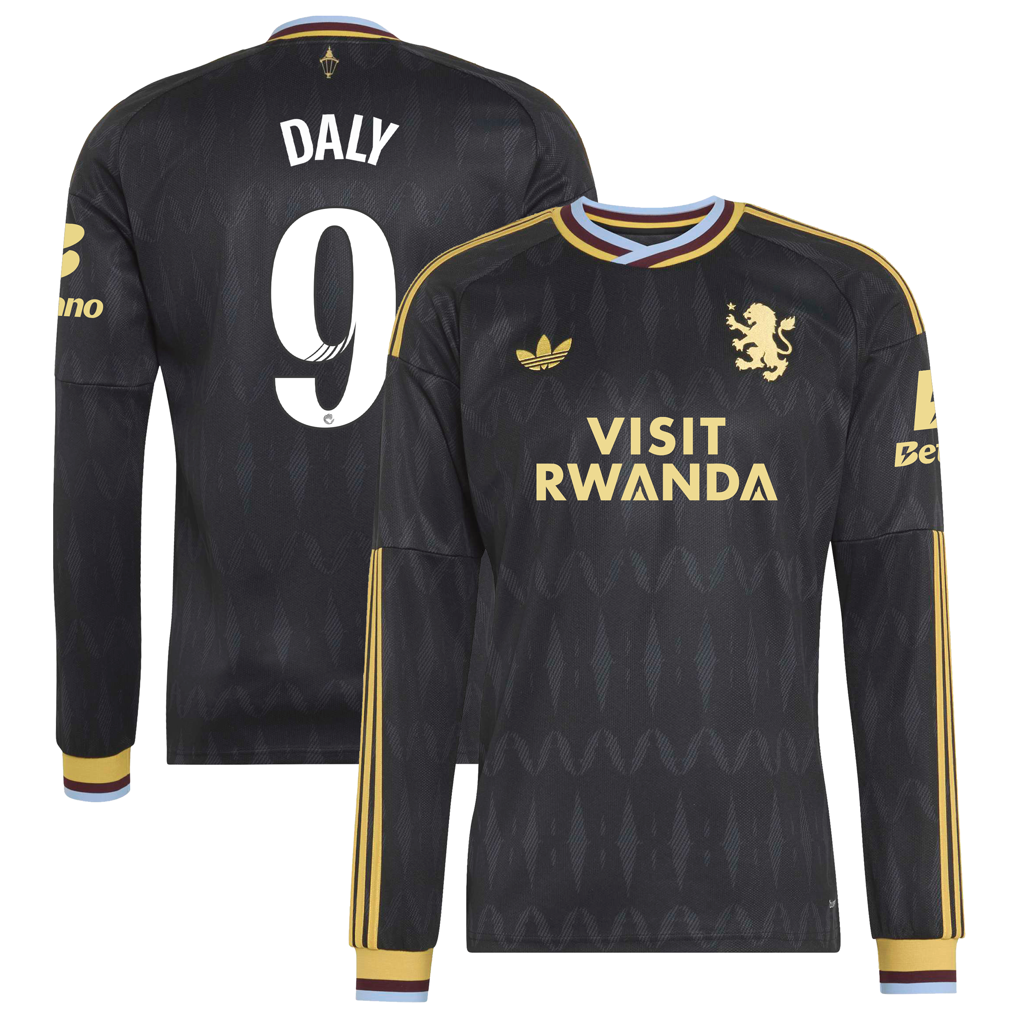 Aston Villa adidas WSL Away Shirt 2026-27 - Long Sleeve with Daly 9 printing, , rebel_hi-res