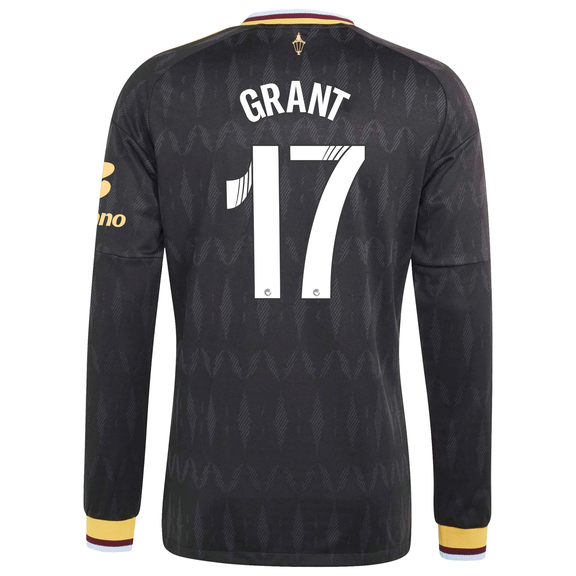 Aston Villa adidas WSL Away Authentic Shirt 2026-27 - Long Sleeve with Grant 17 printing, , rebel_hi-res