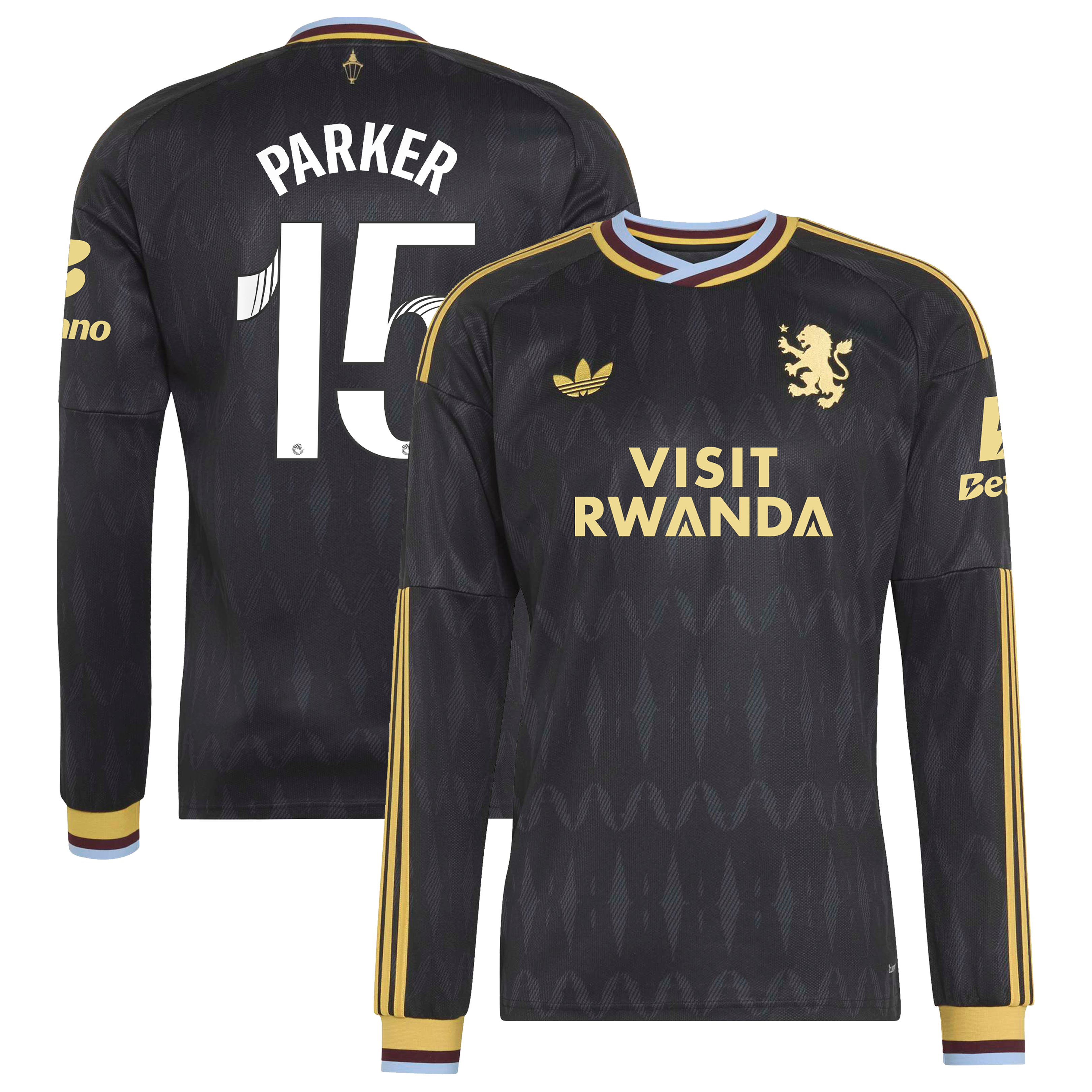 Aston Villa adidas WSL Away Shirt 2026-27 - Long Sleeve with Parker 15 printing, , rebel_hi-res