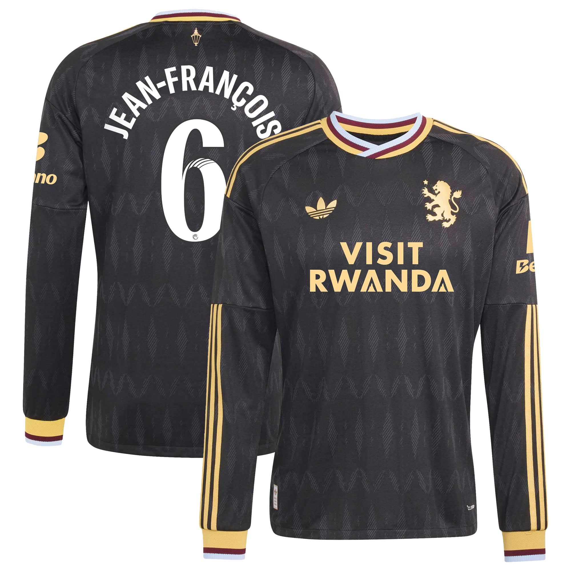 Aston Villa adidas WSL Away Authentic Shirt 2026-27 - Long Sleeve with Jean-françois 6 printing