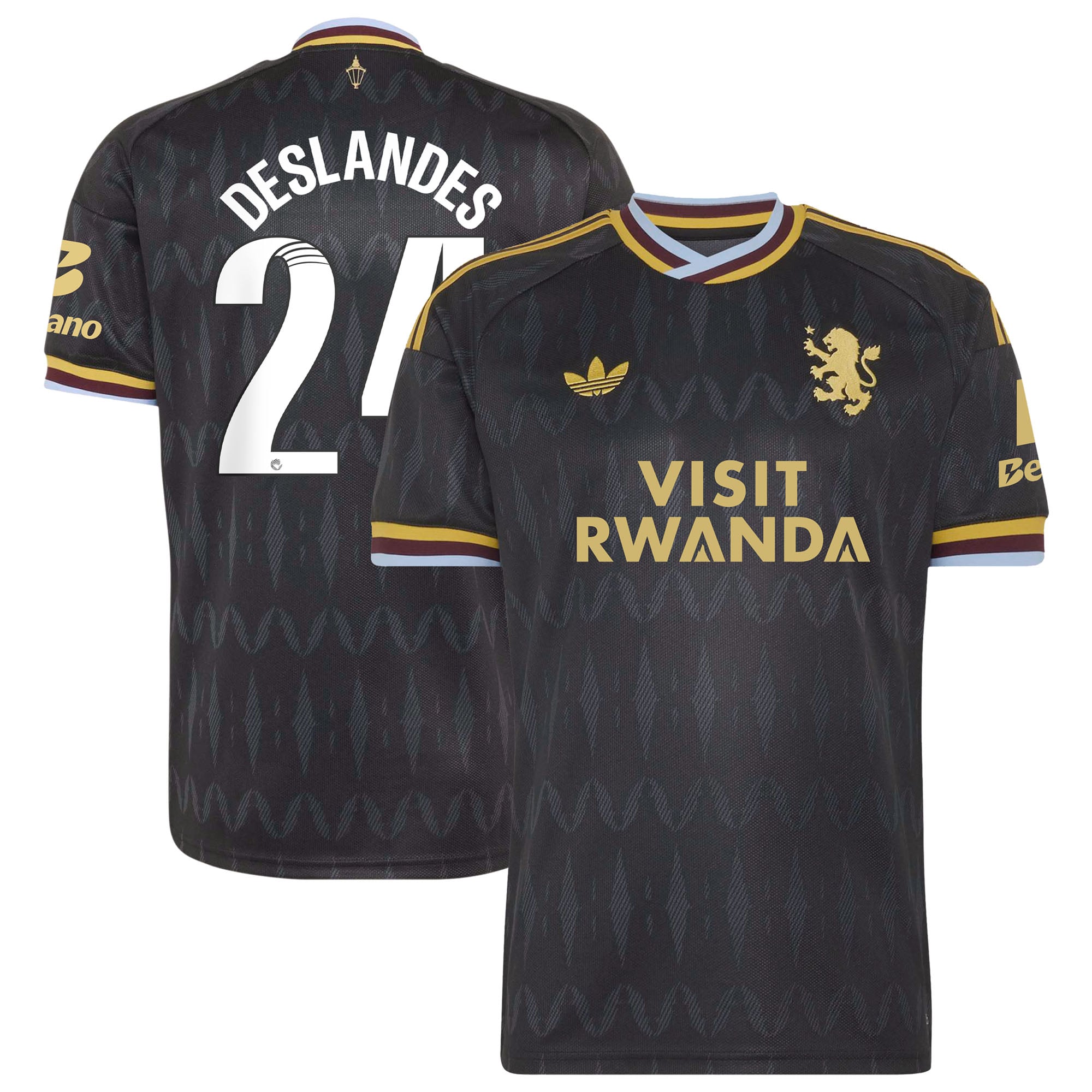 Aston Villa adidas WSL Away Shirt 2026-27 with Deslandes 24 printing