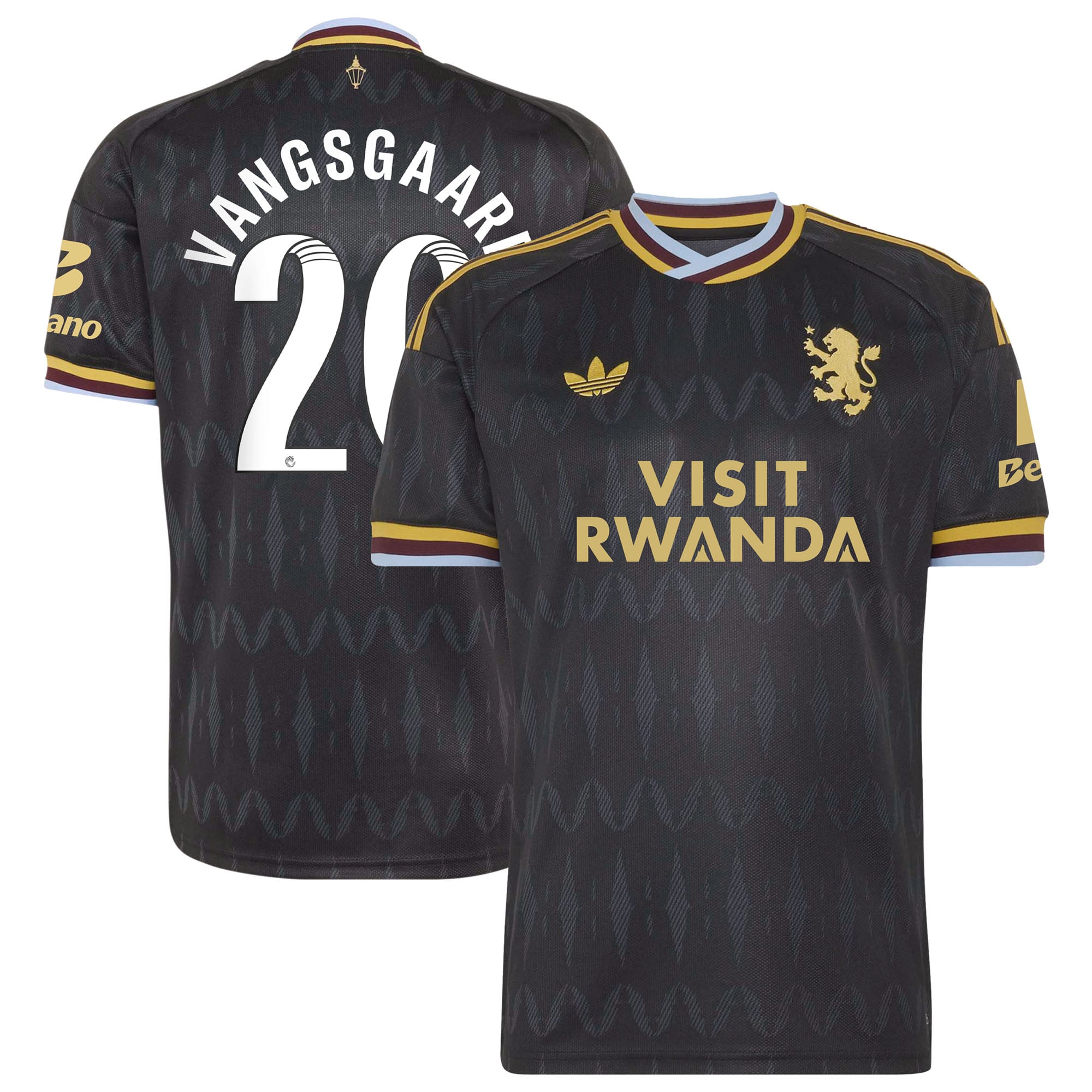 Aston Villa adidas WSL Away Shirt 2026-27 with Vangsgaard 20 printing
