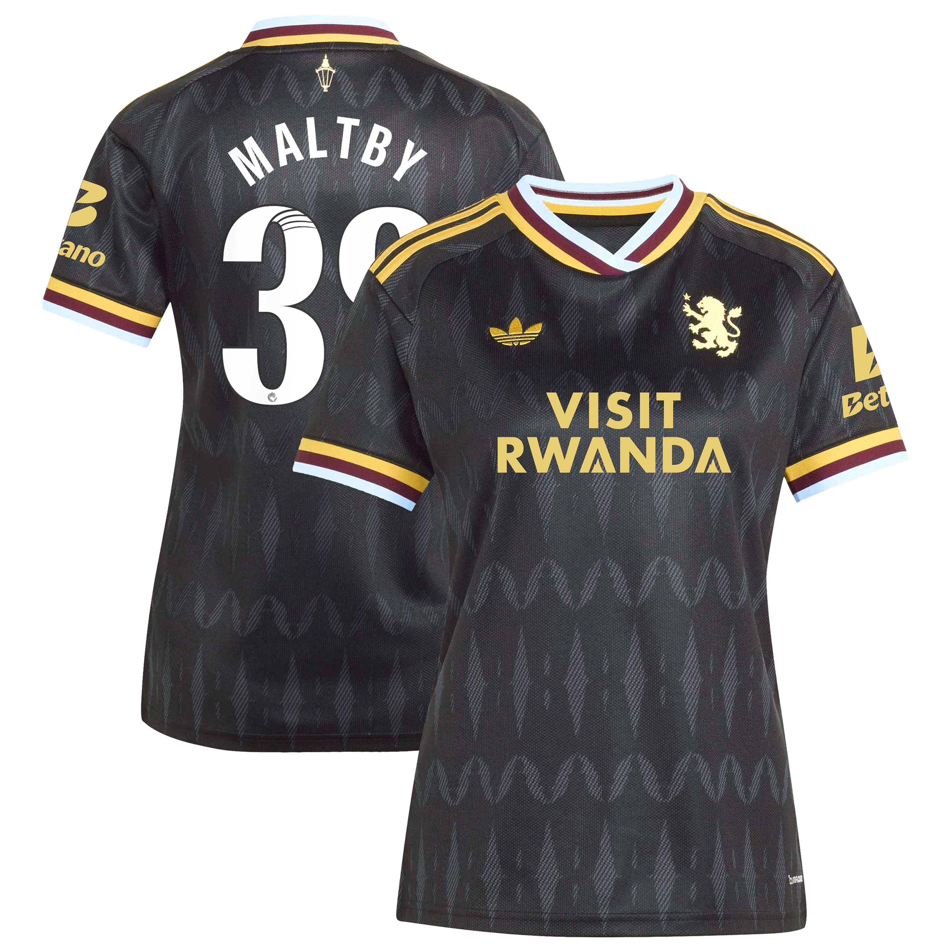 Aston Villa adidas WSL Away Shirt 2026-27 - Womens with Maltby 38 printing