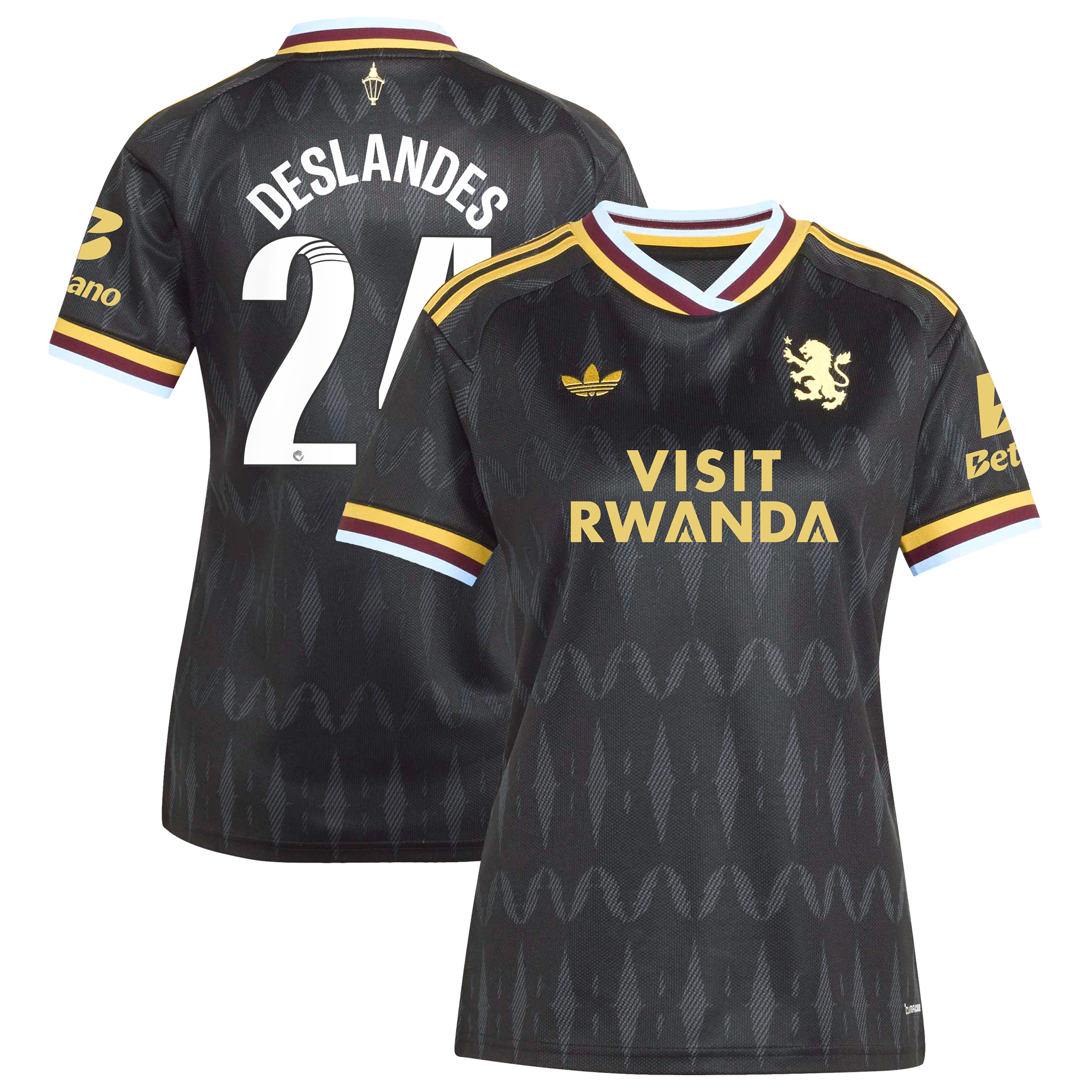 Aston Villa adidas WSL Away Shirt 2026-27 - Womens with Deslandes 24 printing