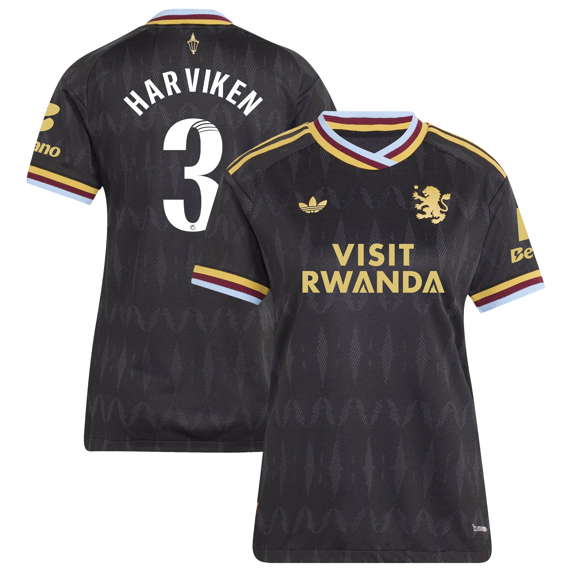Aston Villa adidas WSL Away Authentic Shirt 2026-27 - Womens with Harviken 3 printing