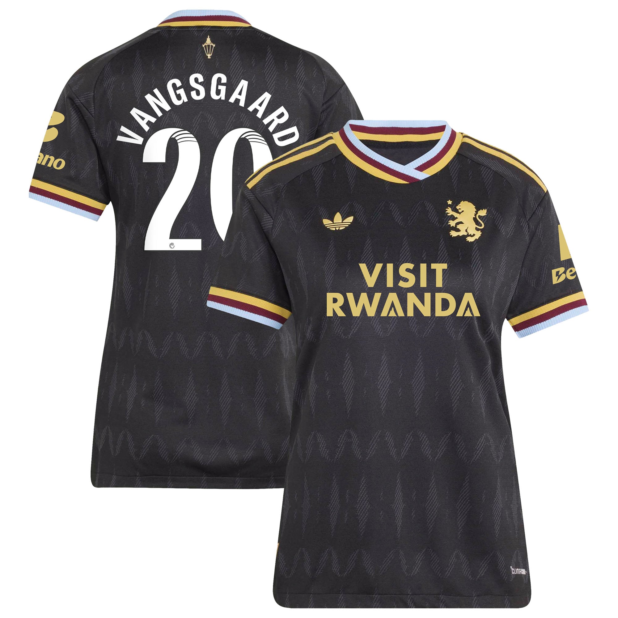 Aston Villa adidas WSL Away Authentic Shirt 2026-27 - Womens with Vangsgaard 20 printing