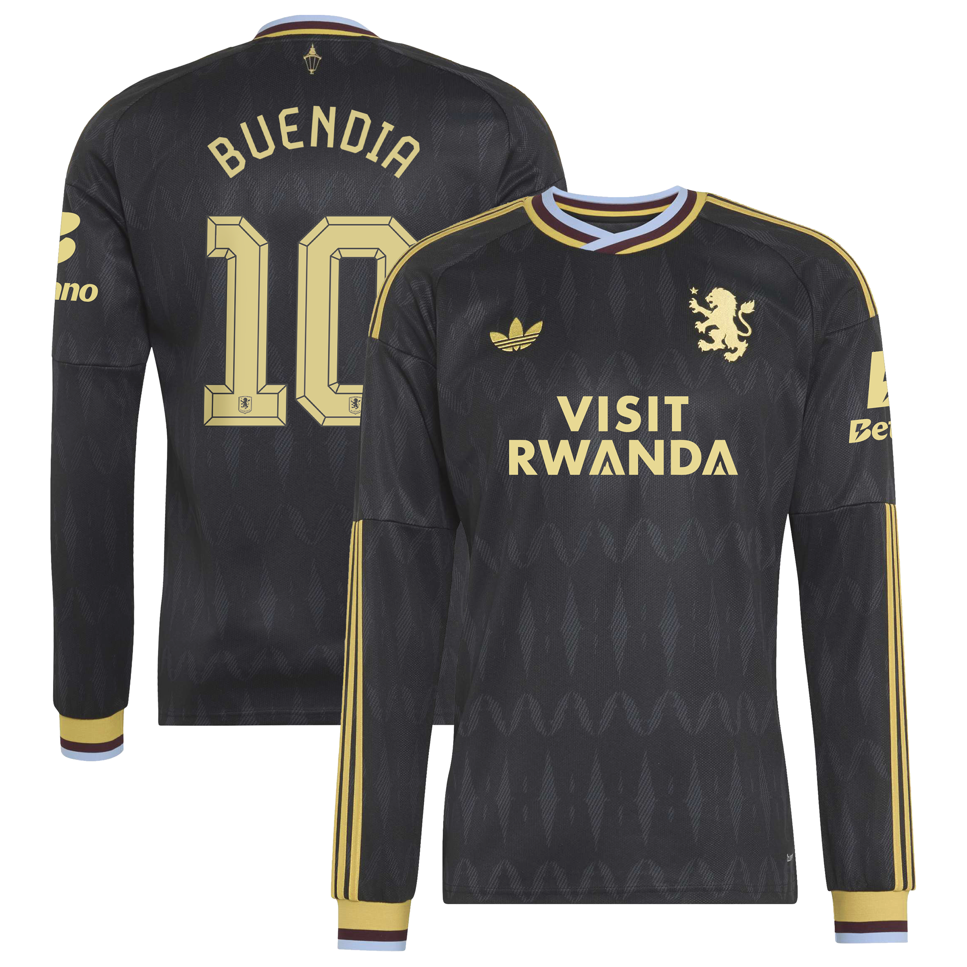 Aston Villa adidas Away Shirt 2026-27 - Long Sleeve with Buendia 10 Cup printing, , rebel_hi-res