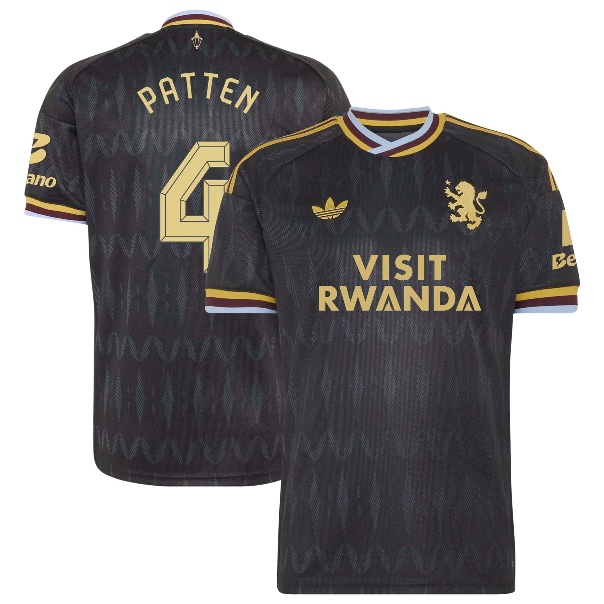 Aston Villa adidas Away Shirt 2026-27 with Patten 4 Cup printing
