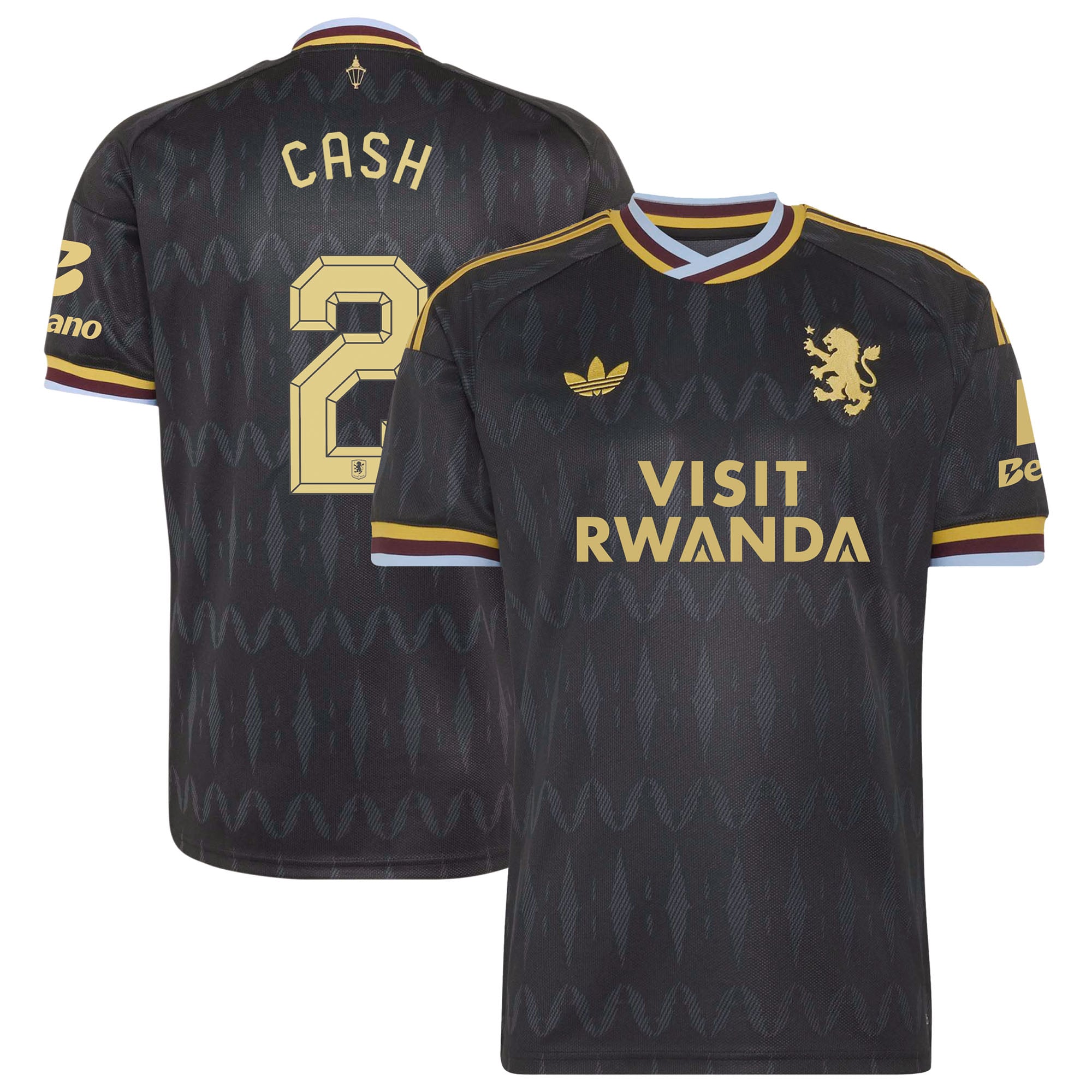 Aston Villa adidas Away Shirt 2026-27 with Cash 2 Cup printing