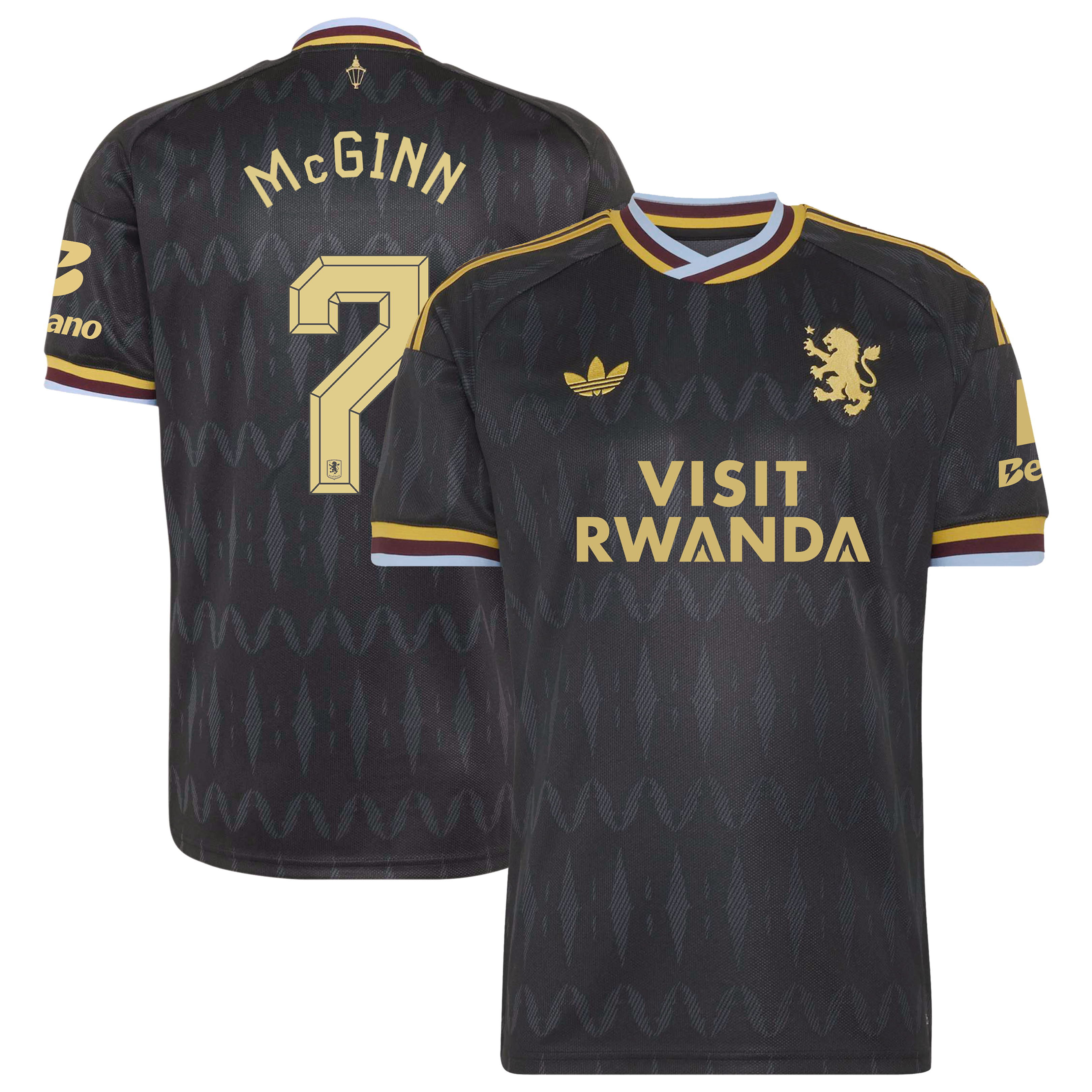 Aston Villa adidas Away Shirt 2026-27 with Mcginn 7 Cup printing