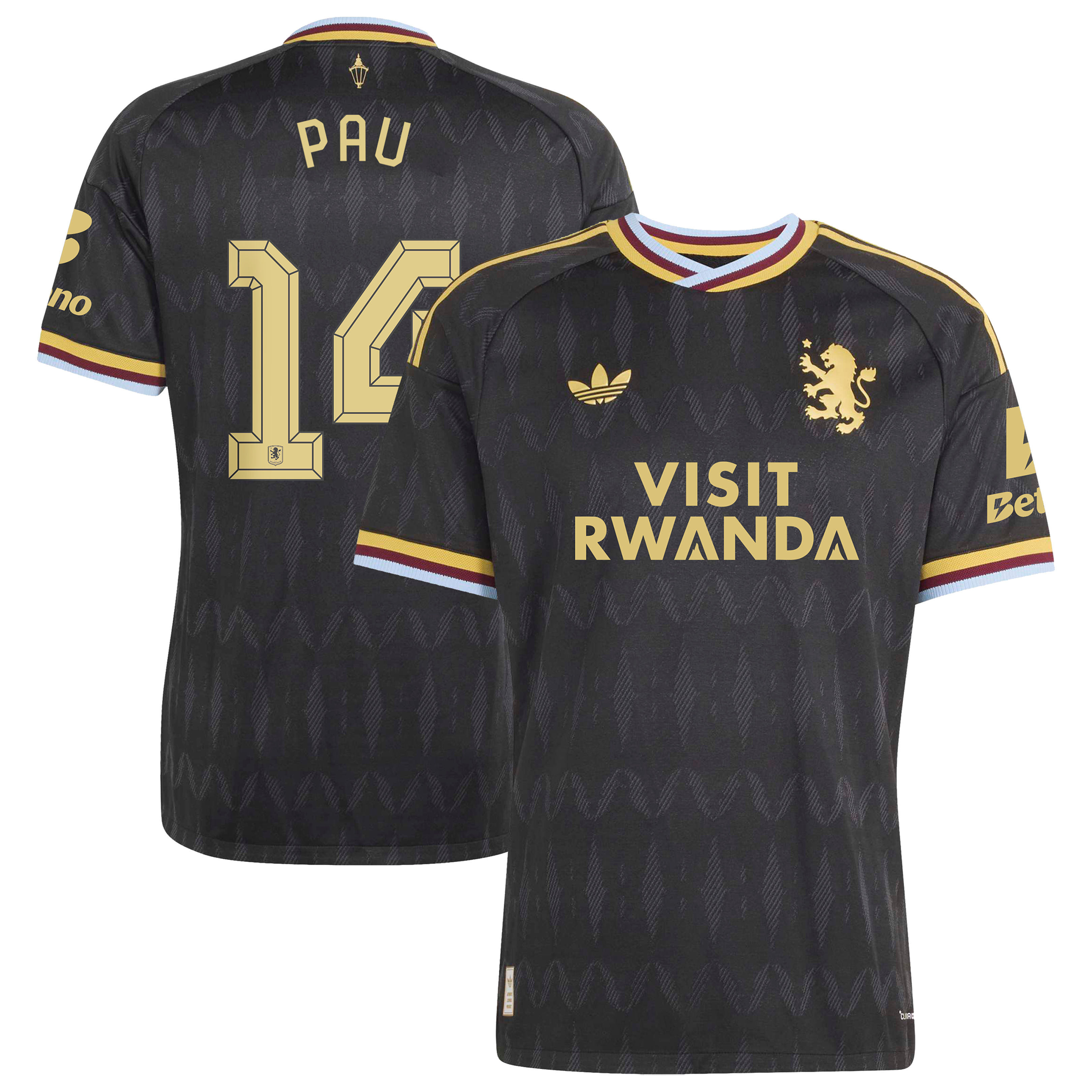 Aston Villa adidas Away Authentic Shirt 2026-27 with Pau 14 Cup printing, , rebel_hi-res