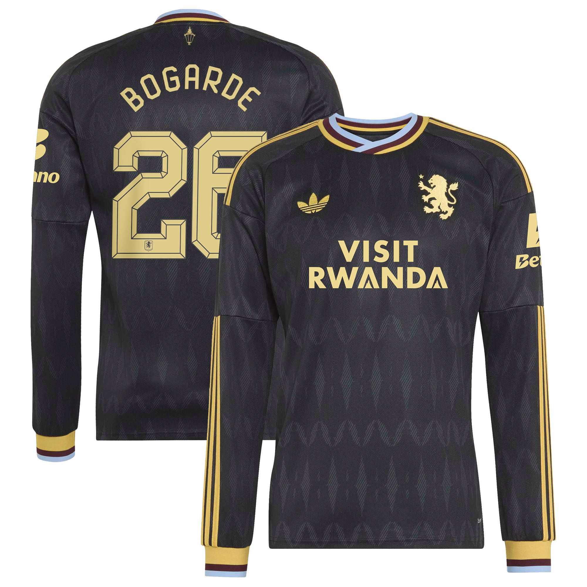 Aston Villa adidas Away Shirt 2026-27 - Long Sleeve with Bogarde 26 Cup printing, , rebel_hi-res