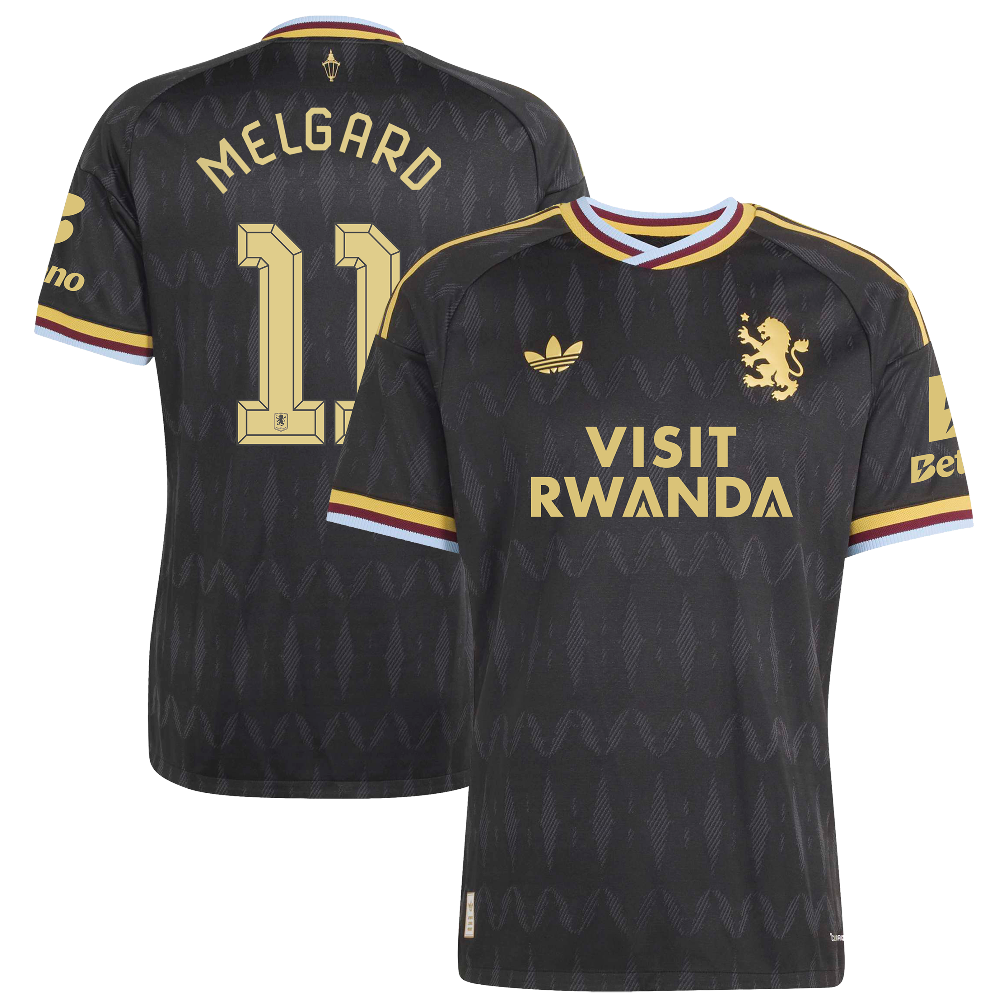 Aston Villa adidas Away Authentic Shirt 2026-27 with Melgard 11 Cup printing