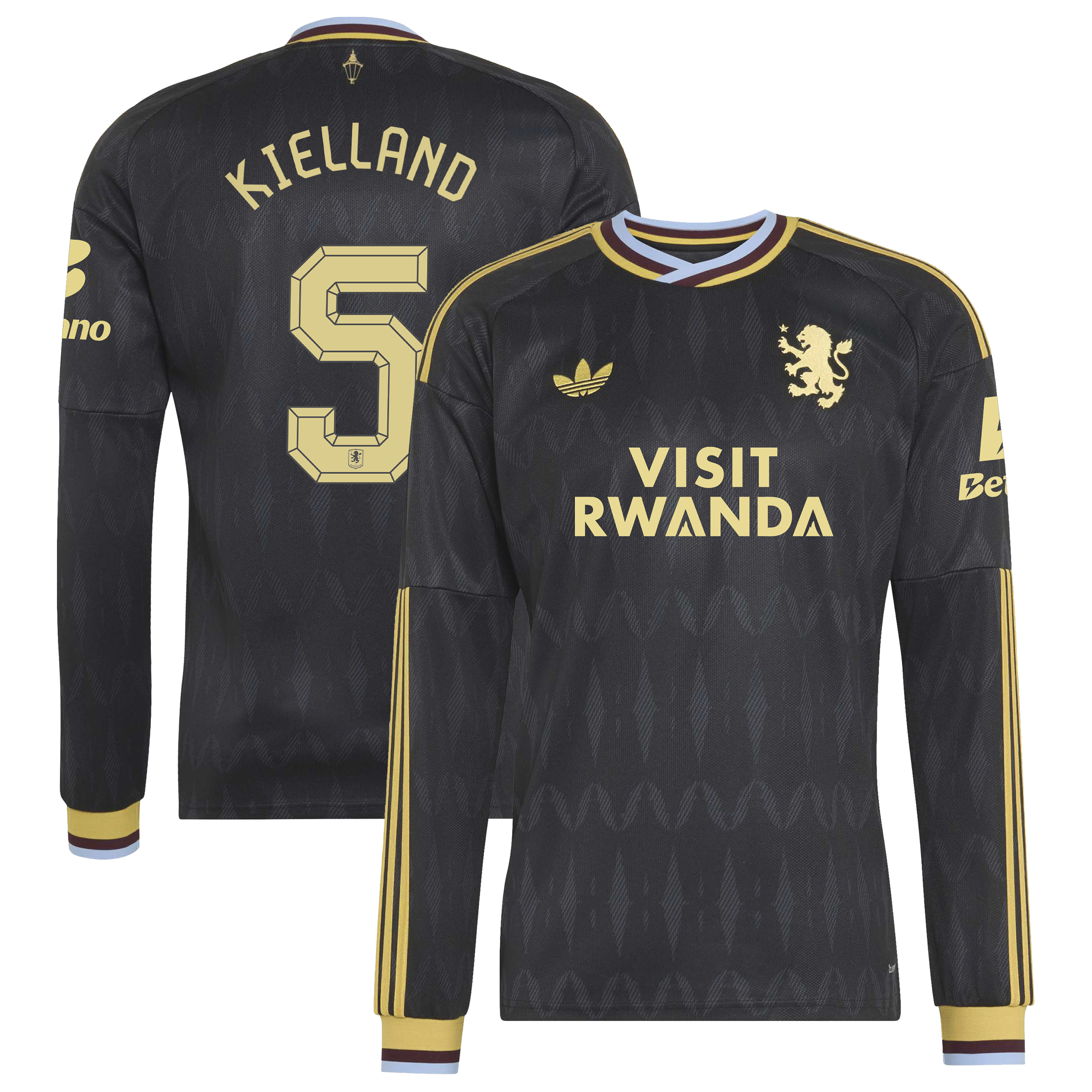 Aston Villa adidas Away Shirt 2026-27 - Long Sleeve with Kielland 5 Cup printing, , rebel_hi-res
