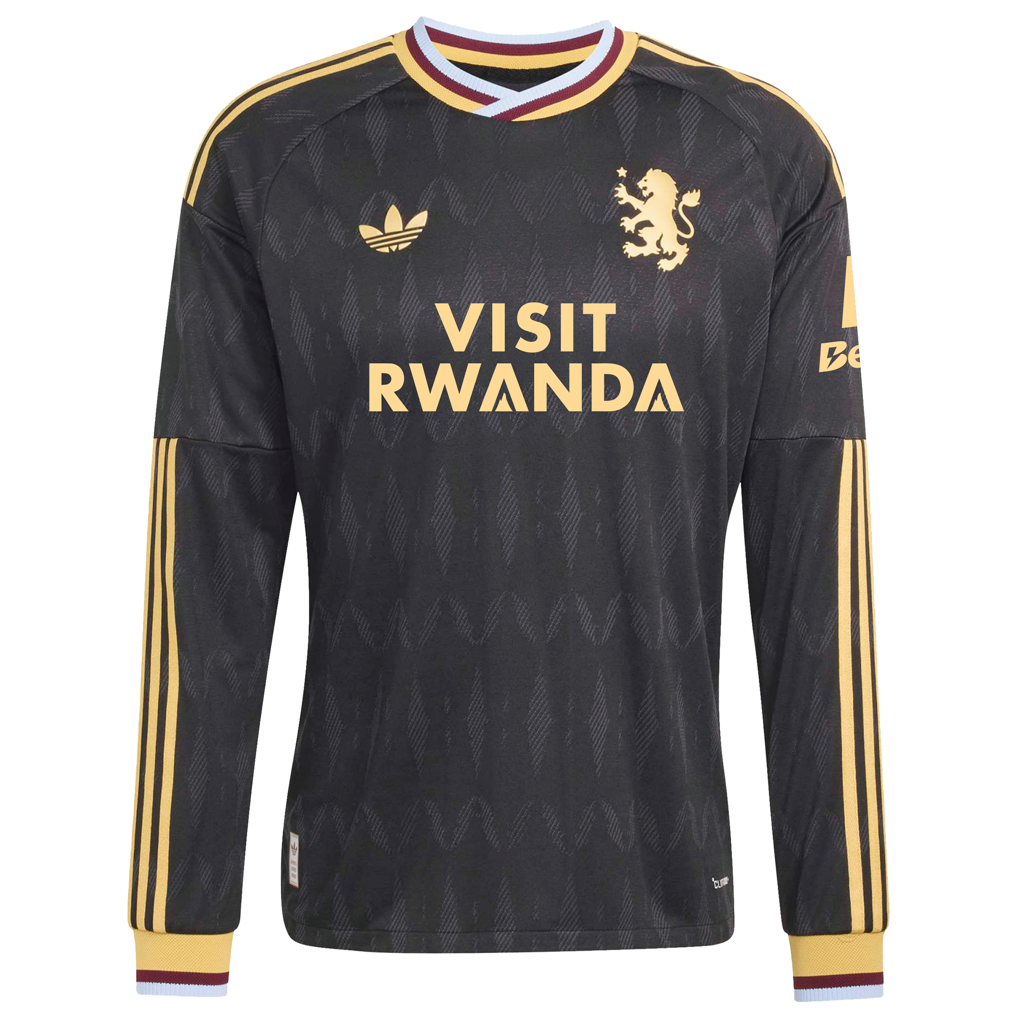 Aston Villa adidas Away Authentic Shirt 2026-27 - Long Sleeve with Deslandes 24 Cup printing, , rebel_hi-res