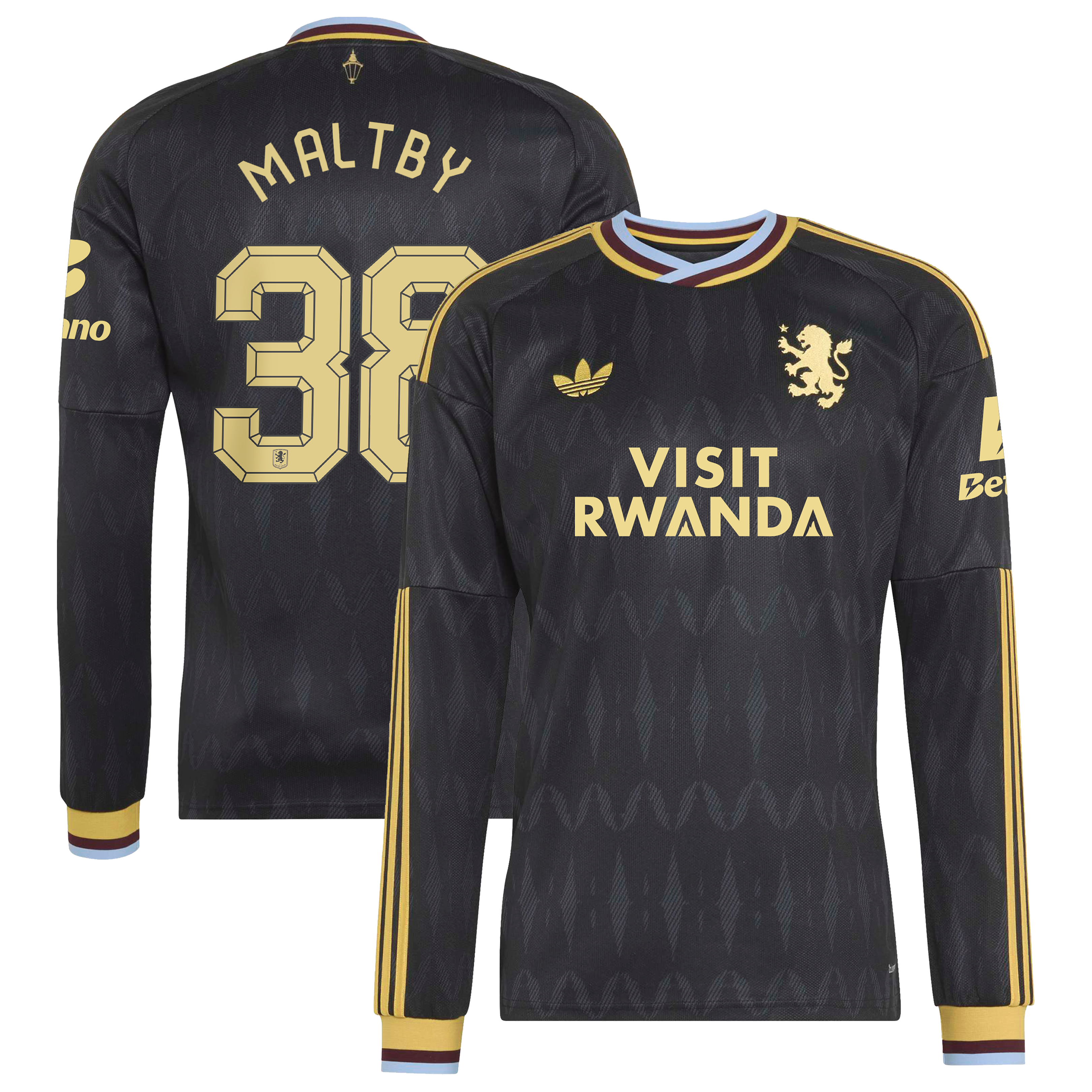 Aston Villa adidas Away Shirt 2026-27 - Long Sleeve with Maltby 38 Cup printing, , rebel_hi-res