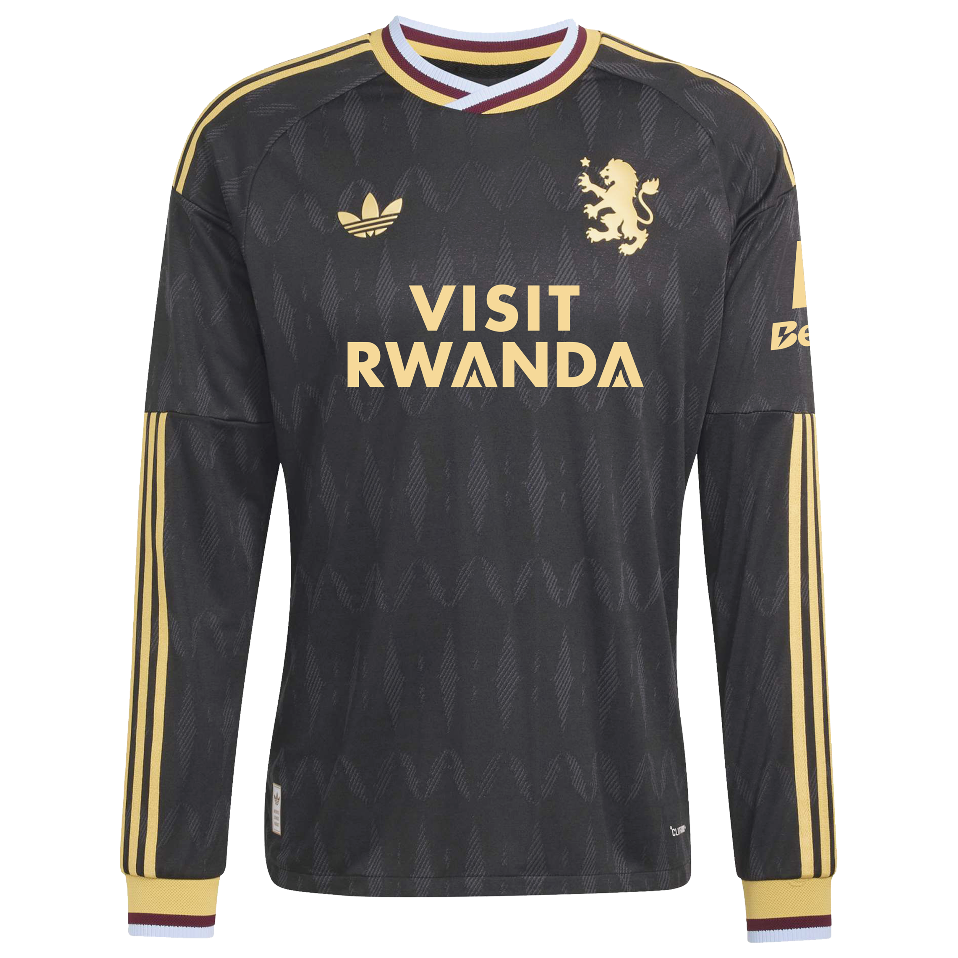 Aston Villa adidas Away Authentic Shirt 2026-27 - Long Sleeve with Taylor 25 Cup printing, , rebel_hi-res