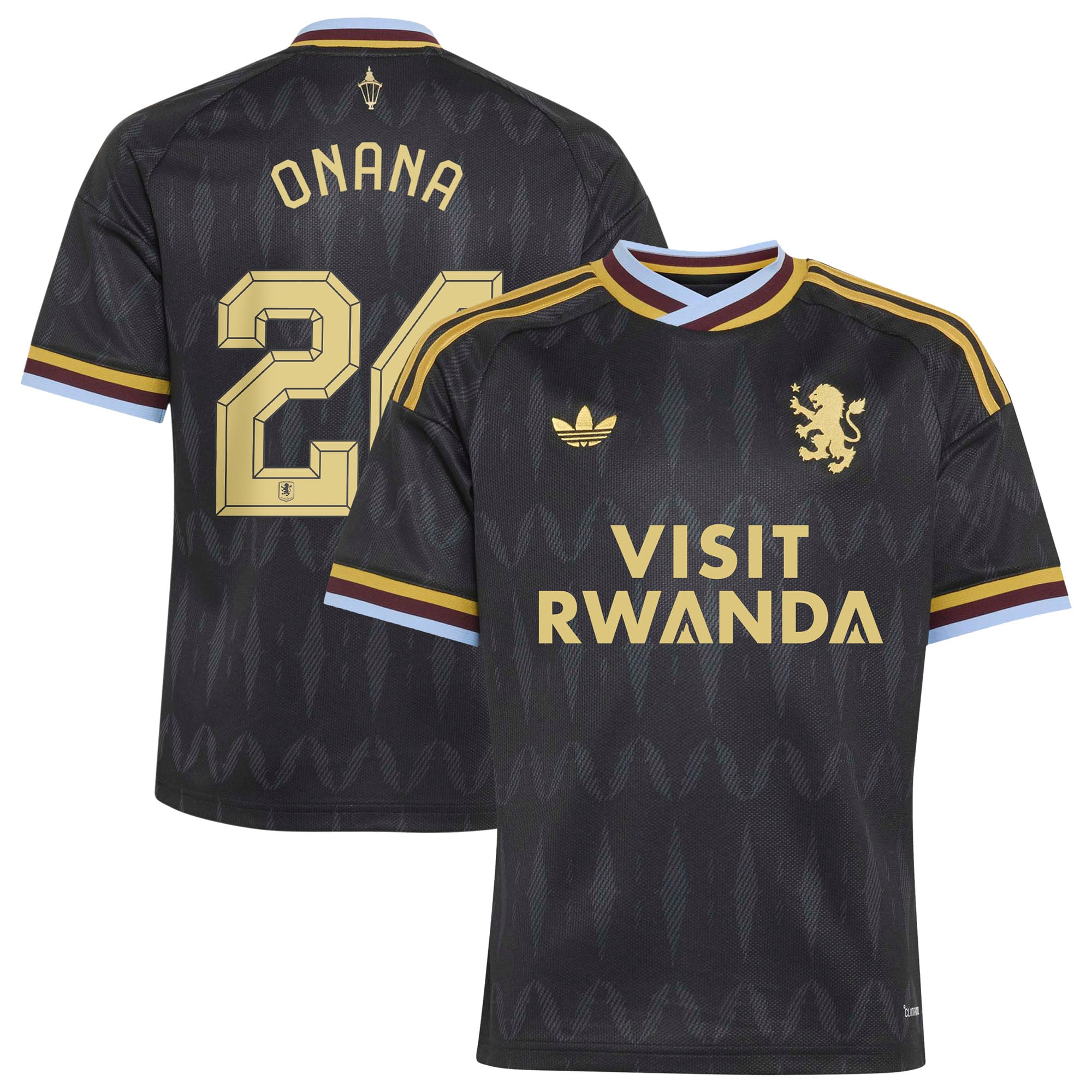 Aston Villa adidas Away Shirt 2026-27 - Kids with Onana 24 Cup printing