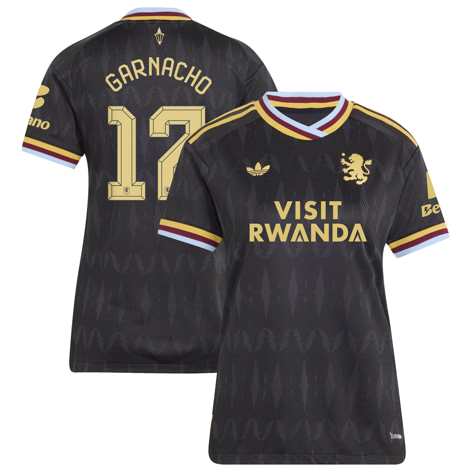 Aston Villa adidas Away Authentic Shirt 2026-27 - Womens with Garnacho 17 Cup printing