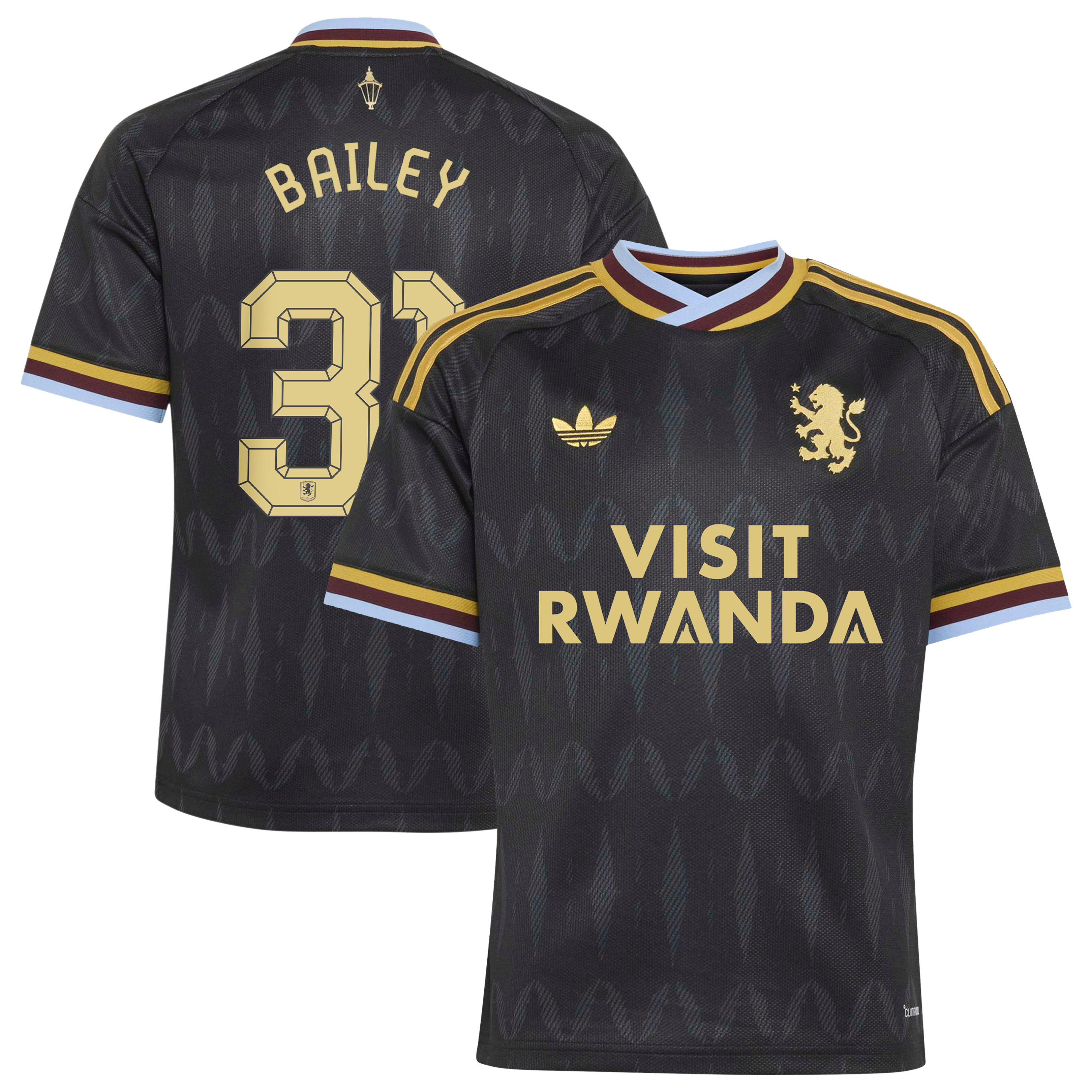 Aston Villa adidas Away Shirt 2026-27 - Kids with Bailey 31 Cup printing
