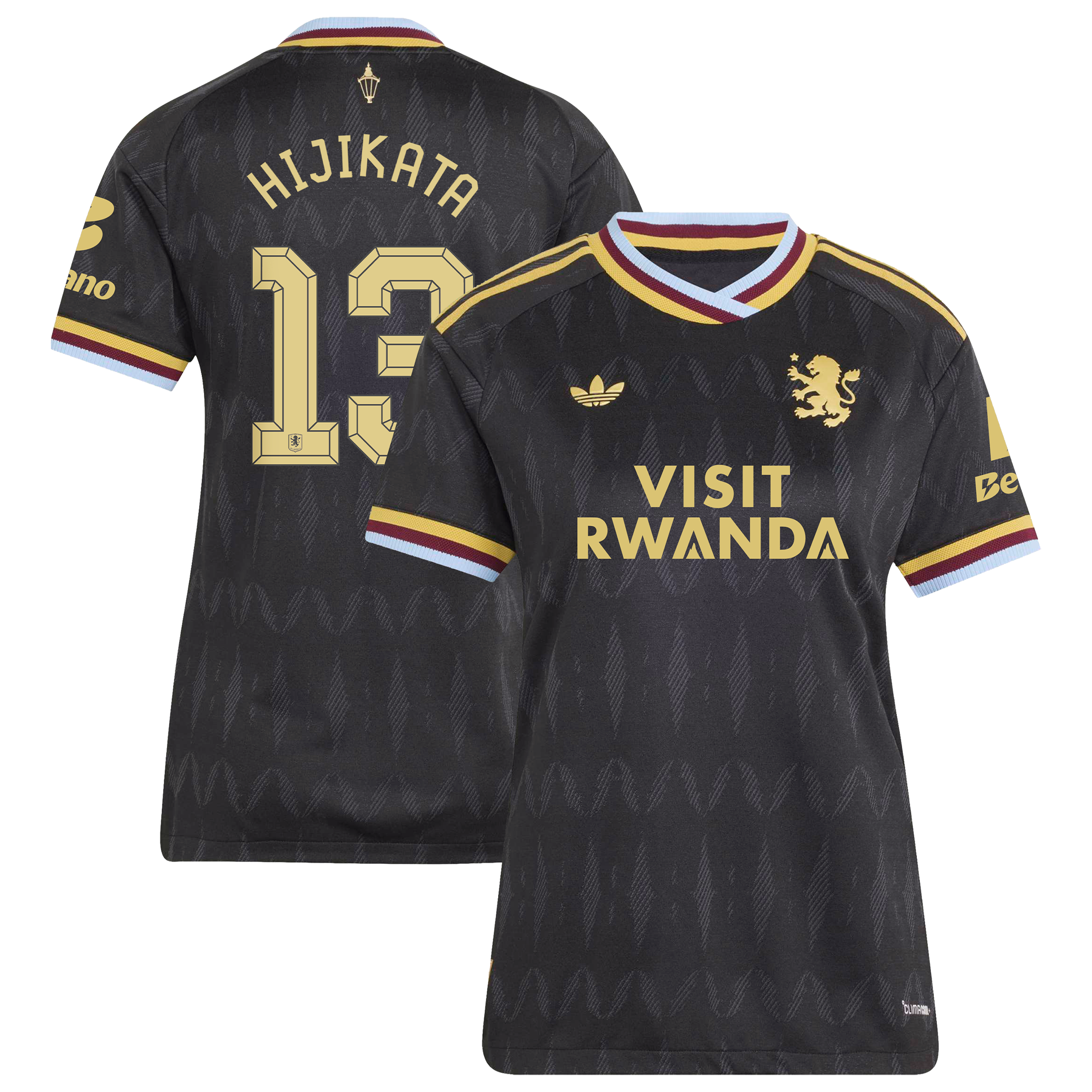 Aston Villa adidas Away Authentic Shirt 2026-27 - Womens with Hijikata 13 Cup printing