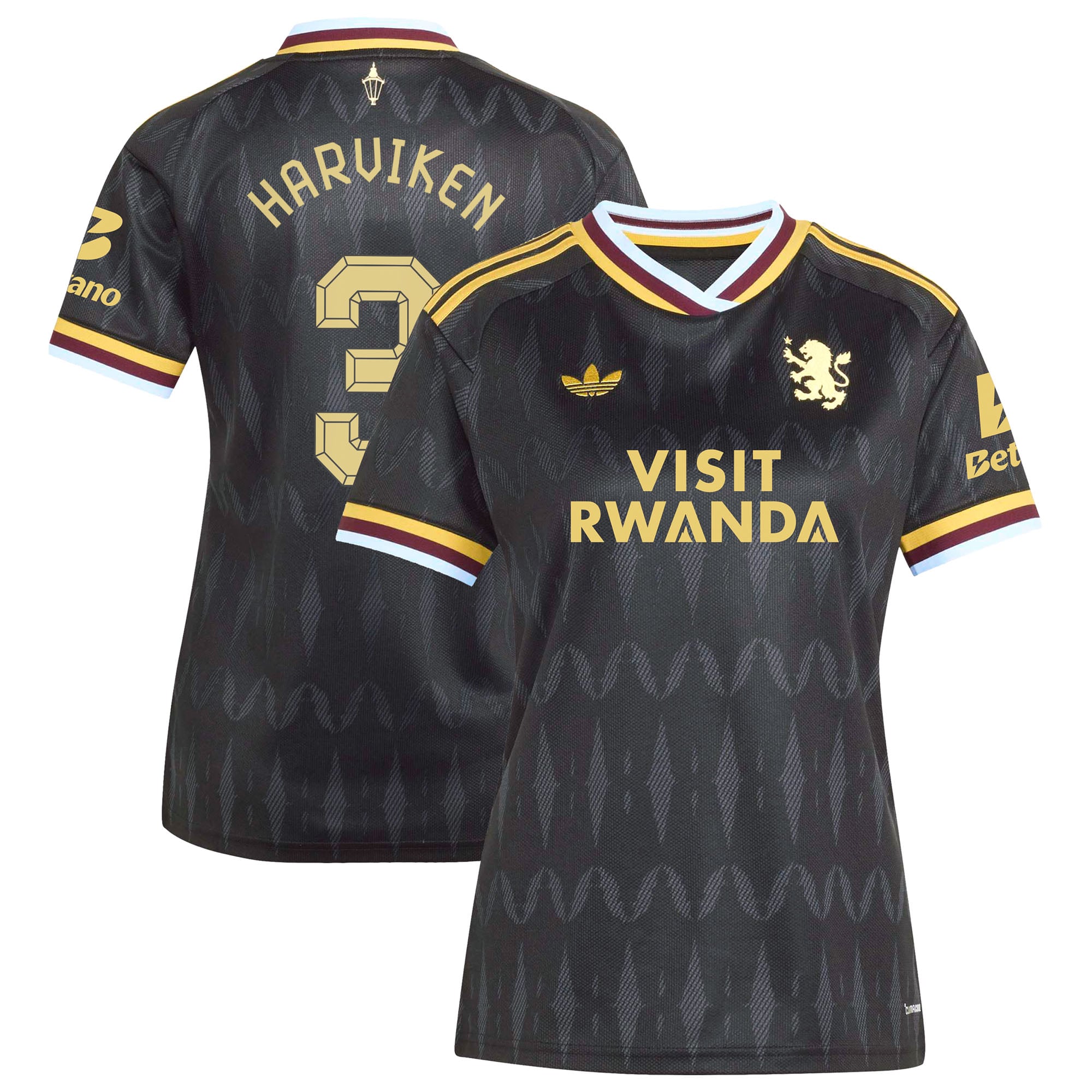 Aston Villa adidas Away Shirt 2026-27 - Womens with Harviken 3 Cup printing, , rebel_hi-res