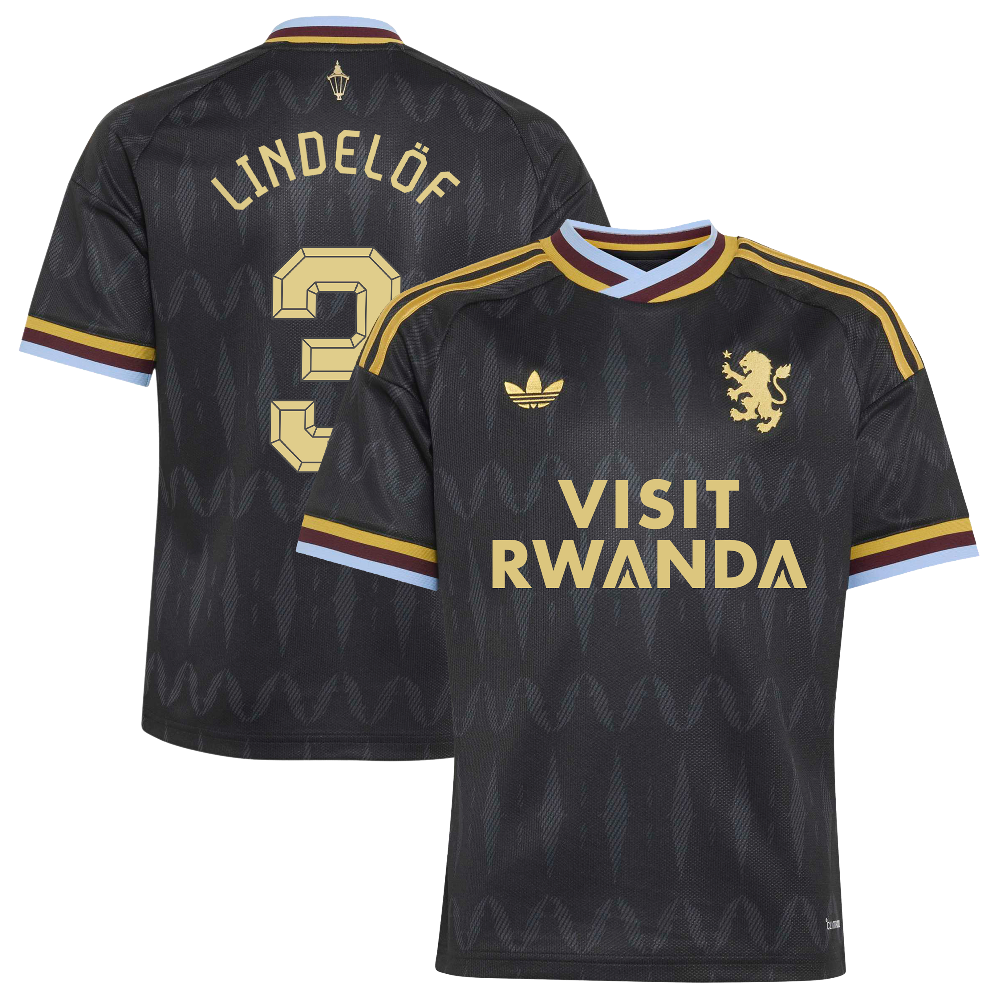 Aston Villa adidas Away Shirt 2026-27 - Kids with Lindel&ouml;f 3 Cup printing, , rebel_hi-res
