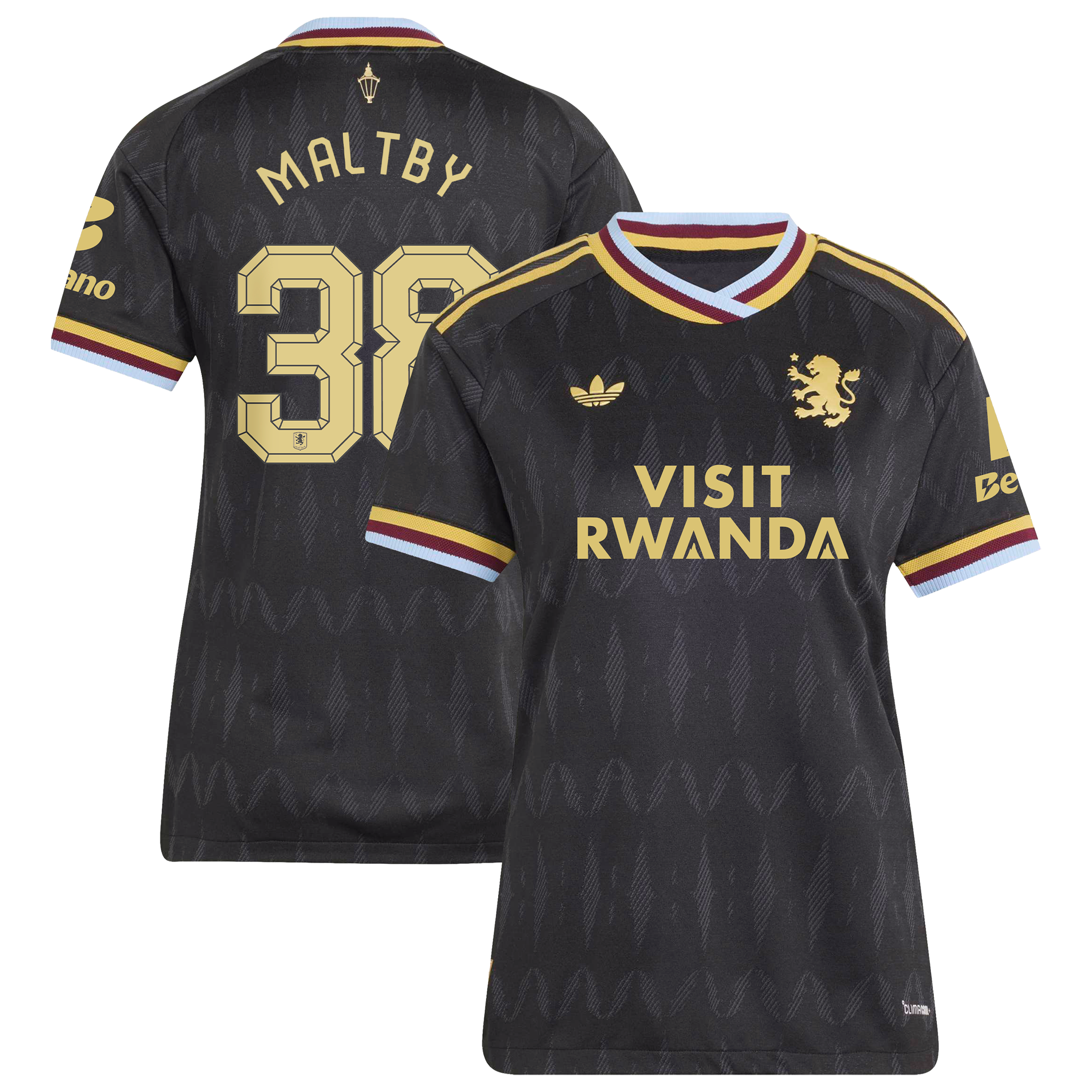 Aston Villa adidas Away Authentic Shirt 2026-27 - Womens with Maltby 38 Cup printing