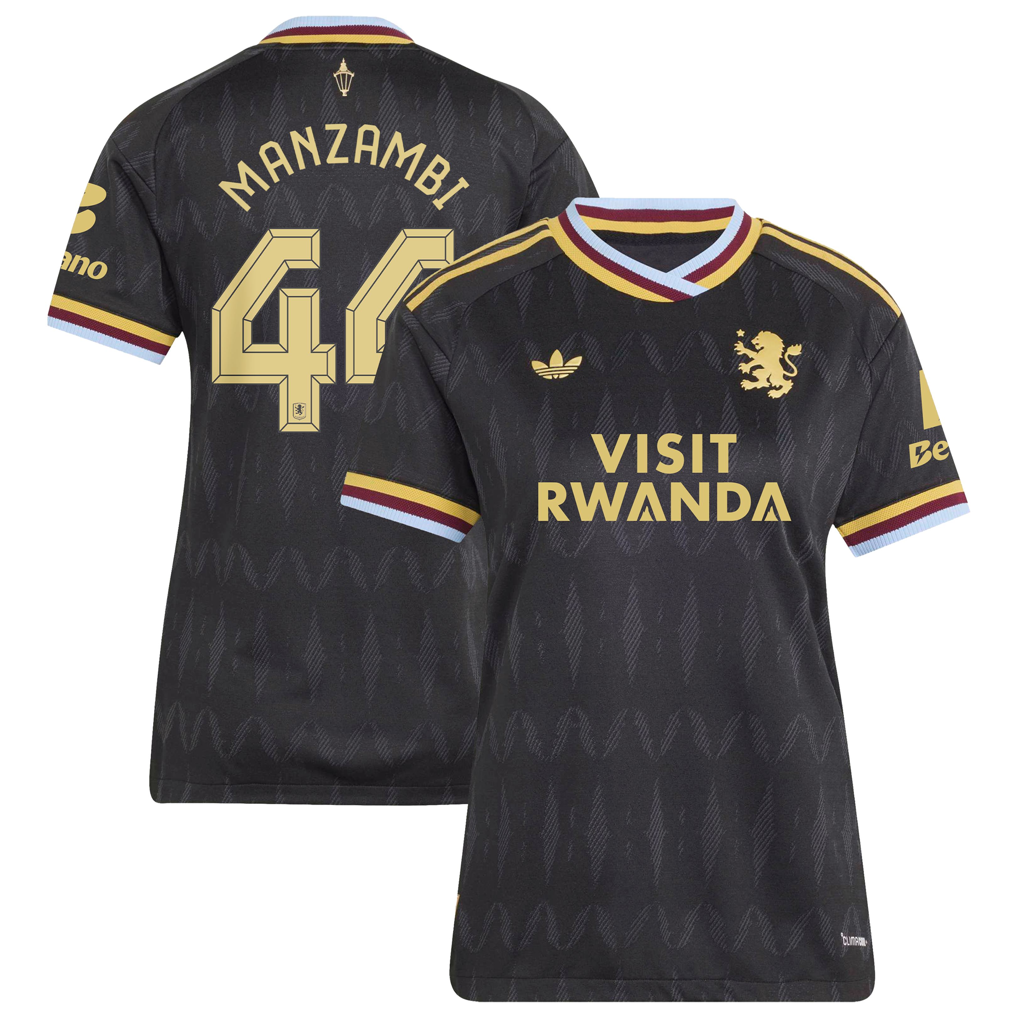 Aston Villa adidas Away Authentic Shirt 2026-27 - Womens with Manzambi 44 Cup printing, , rebel_hi-res