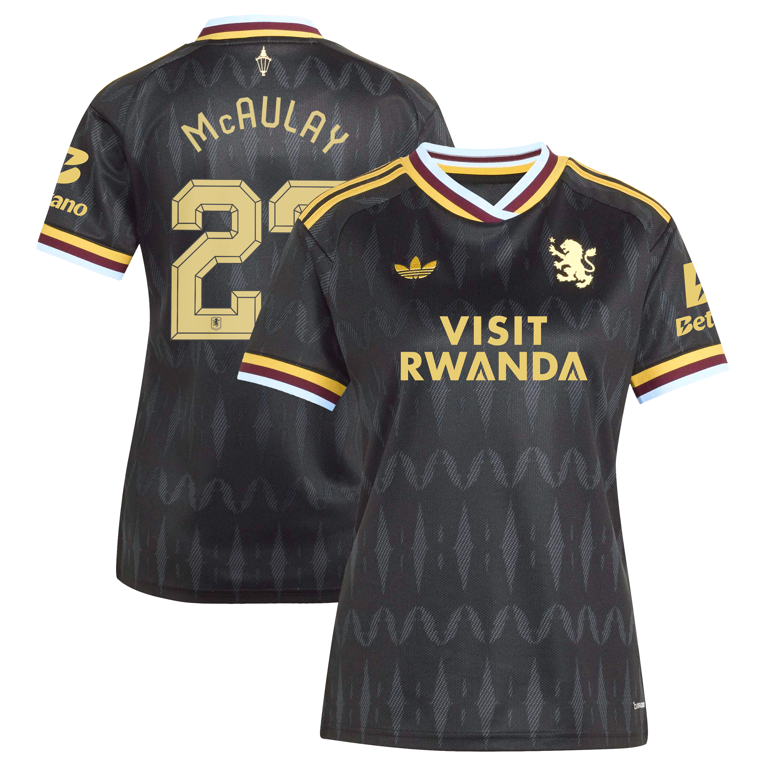 Aston Villa adidas Away Shirt 2026-27 - Womens with McAulay 27 Cup printing, , rebel_hi-res