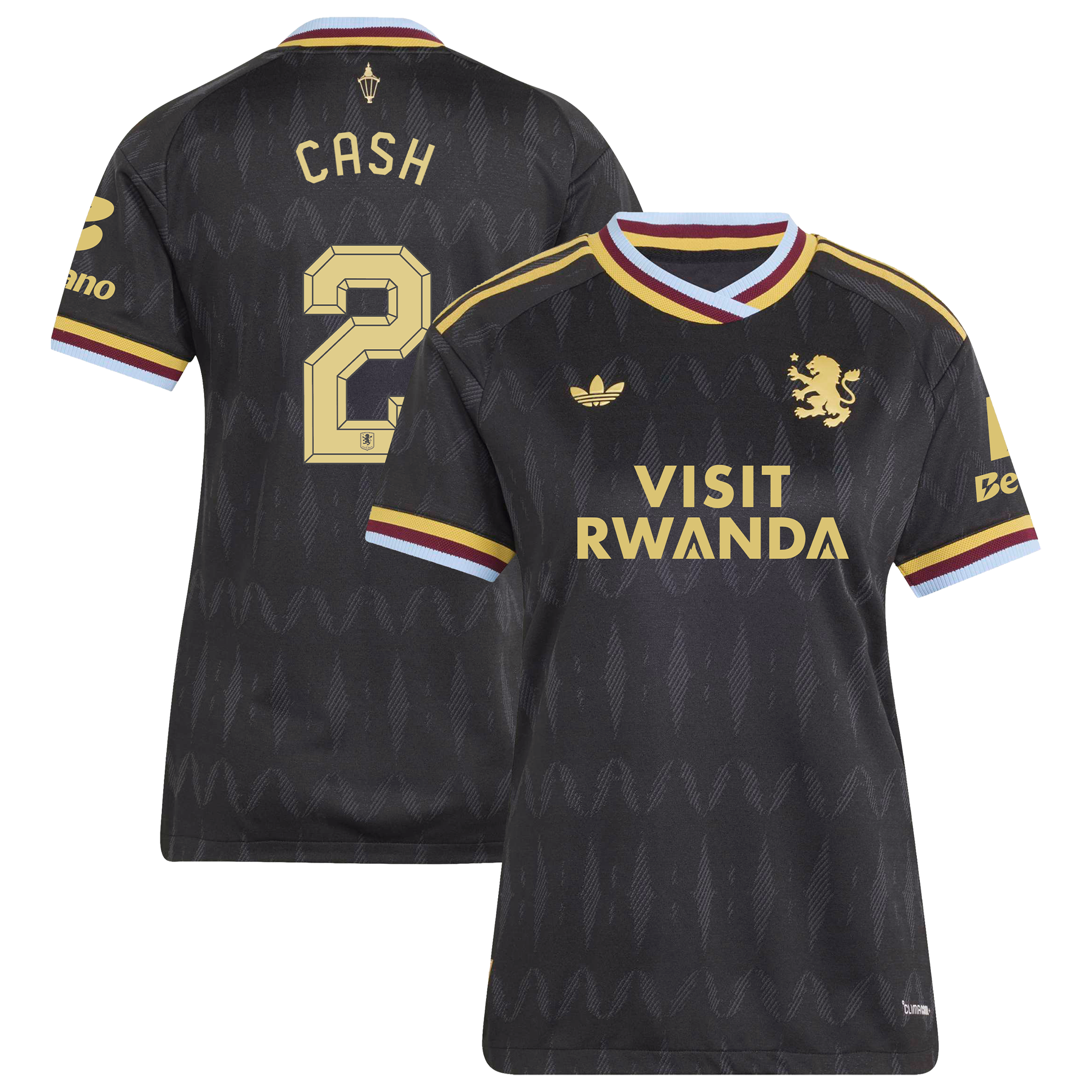Aston Villa adidas Away Authentic Shirt 2026-27 - Womens with Cash 2 Cup printing
