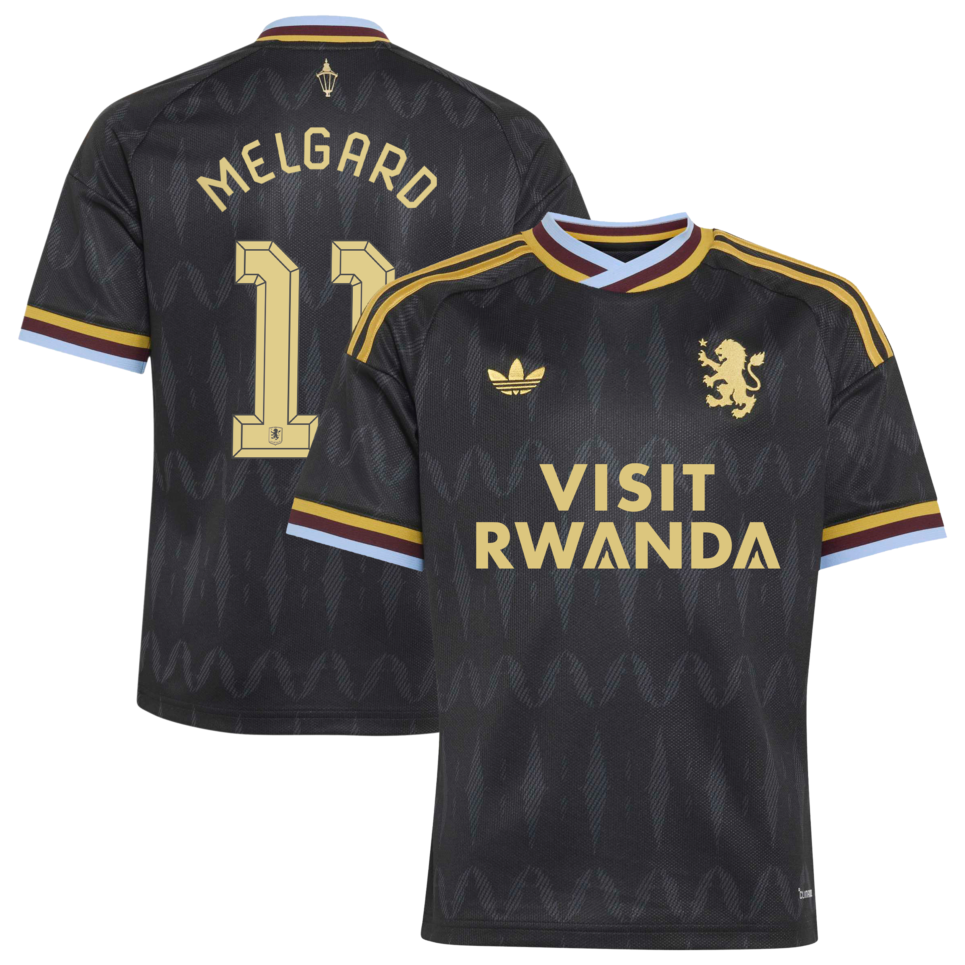 Aston Villa adidas Away Shirt 2026-27 - Kids with Melgard 11 Cup printing