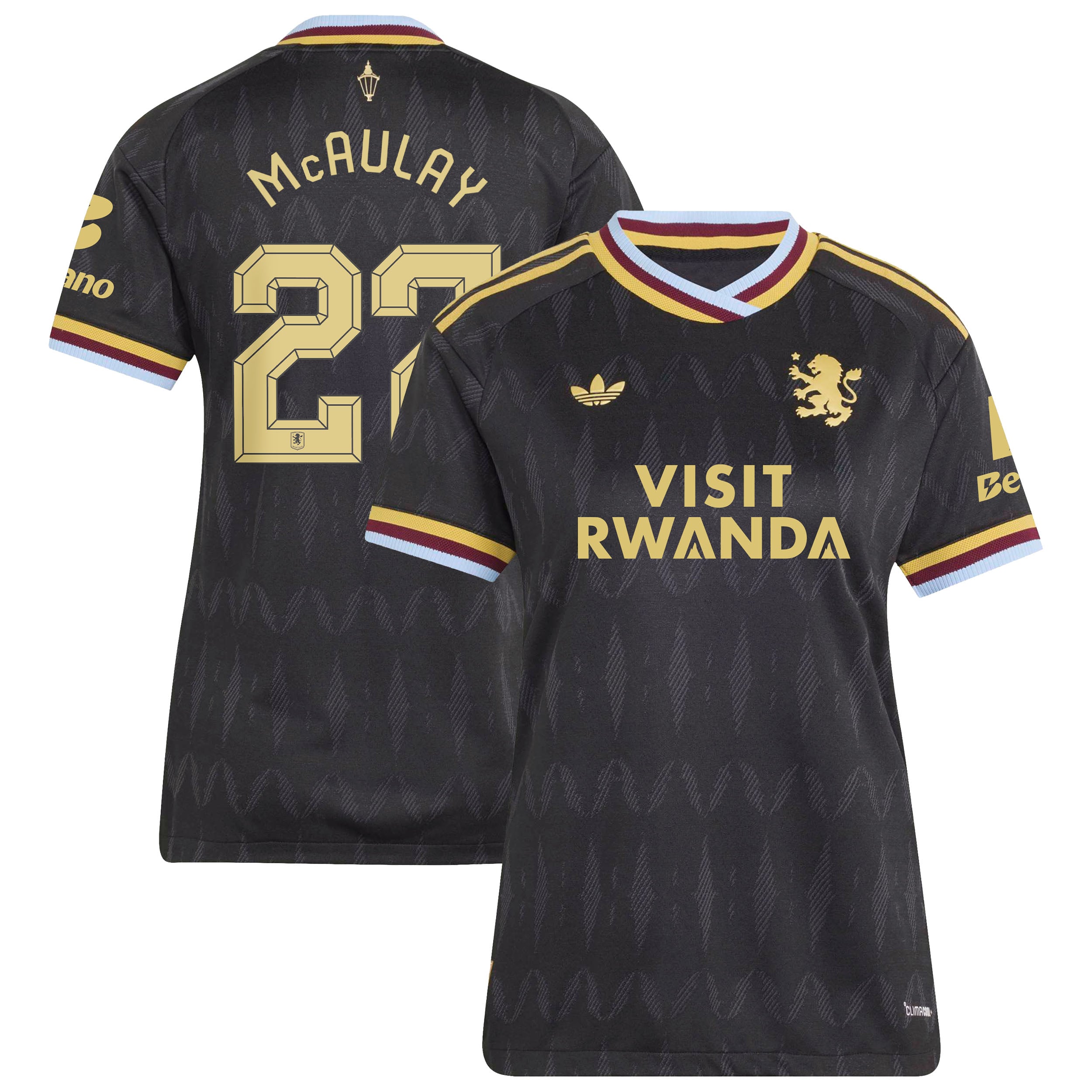 Aston Villa adidas Away Authentic Shirt 2026-27 - Womens with McAulay 27 Cup printing