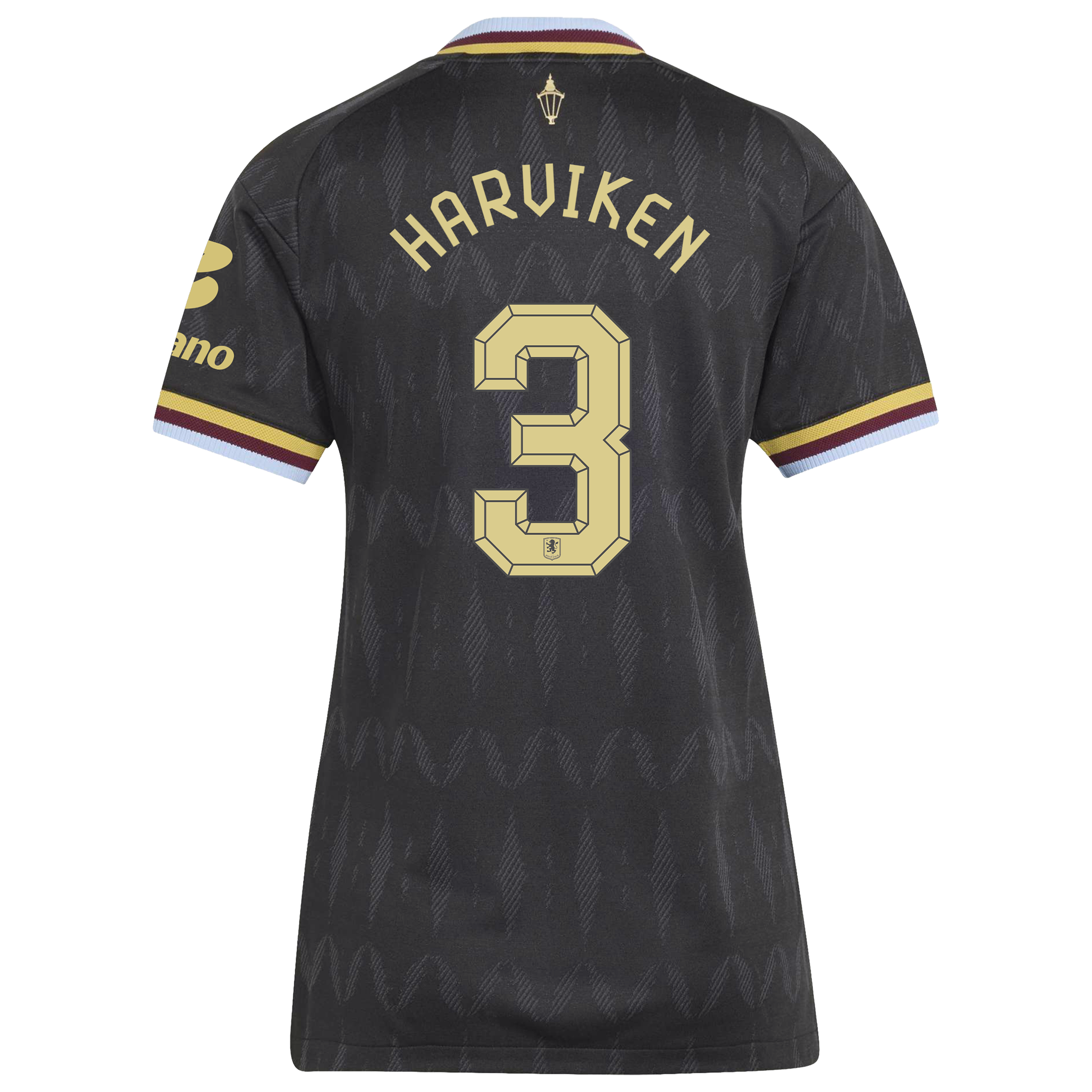 Aston Villa adidas Away Authentic Shirt 2026-27 - Womens with Harviken 3 Cup printing, , rebel_hi-res