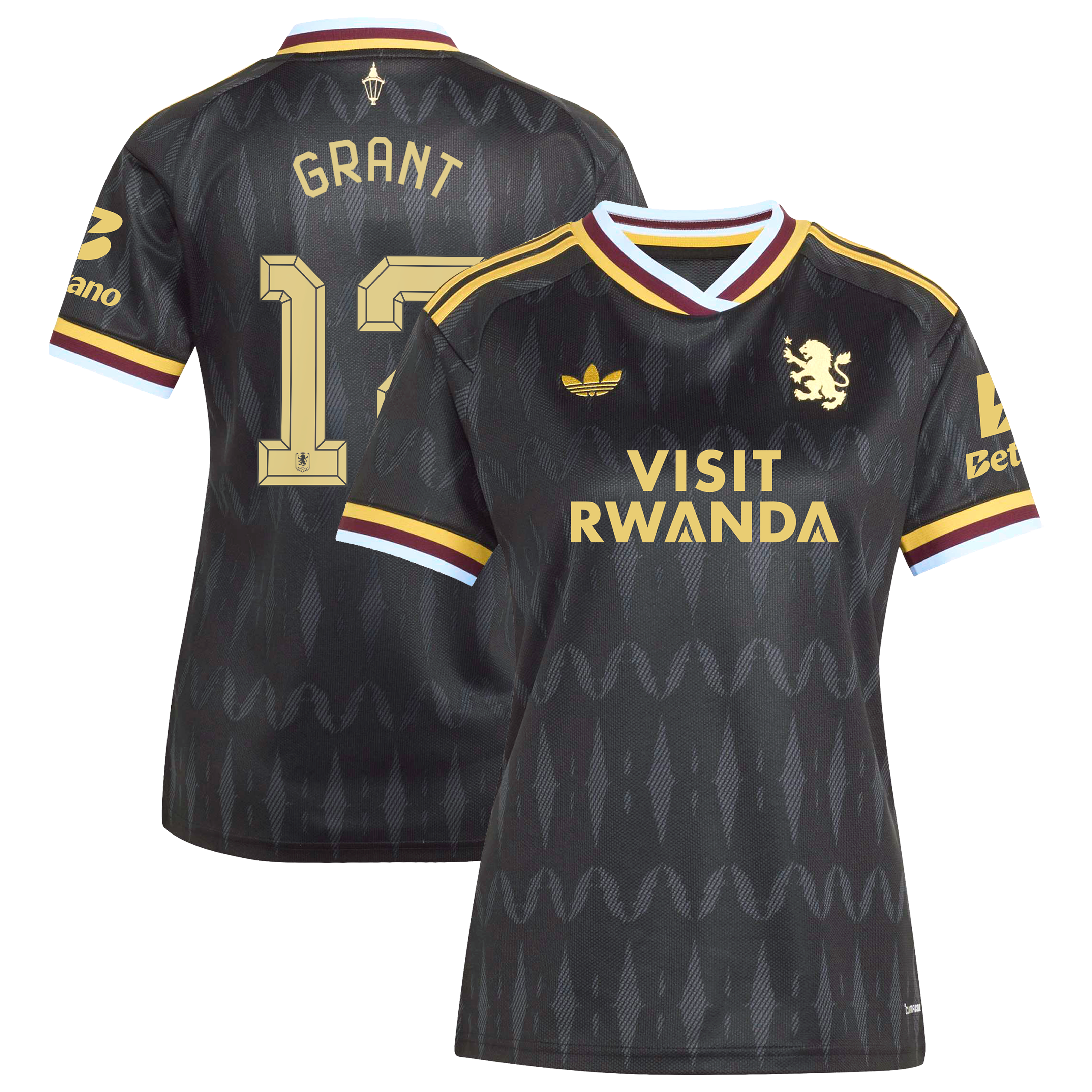 Aston Villa adidas Away Shirt 2026-27 - Womens with Grant 17 Cup printing, , rebel_hi-res