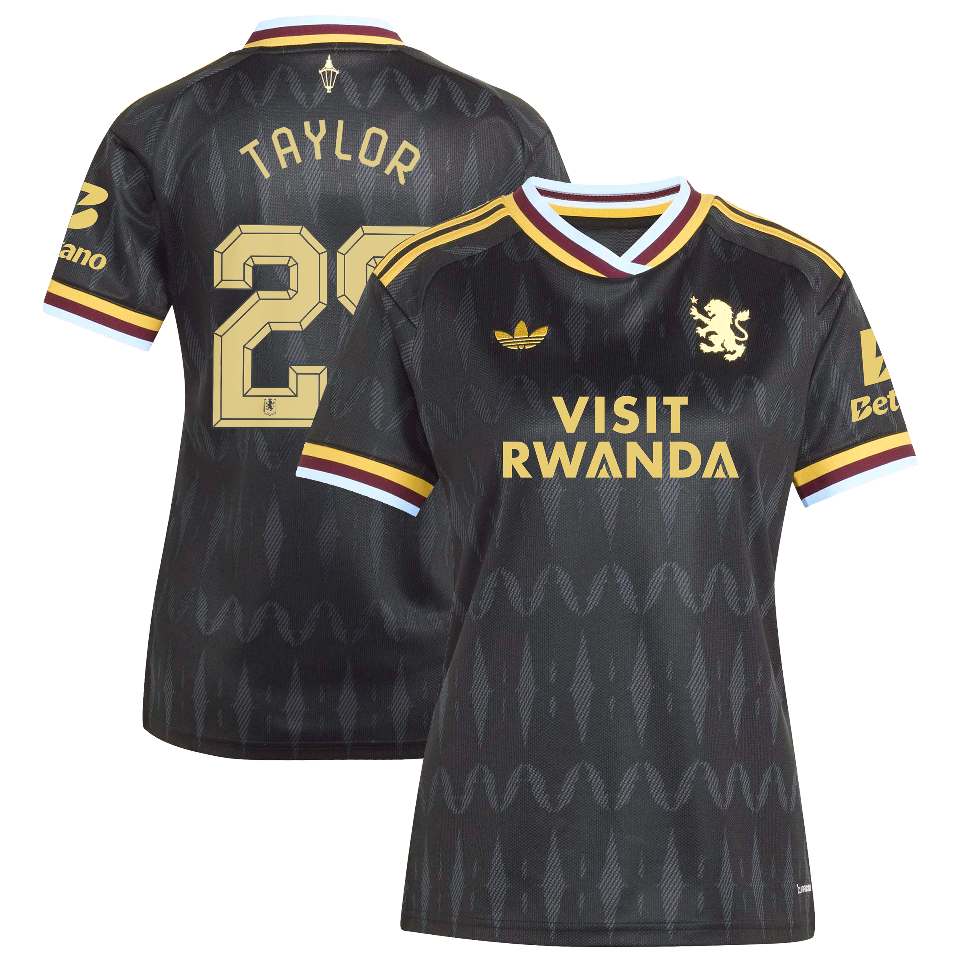 Aston Villa adidas Away Shirt 2026-27 - Womens with Taylor 25 Cup printing, , rebel_hi-res