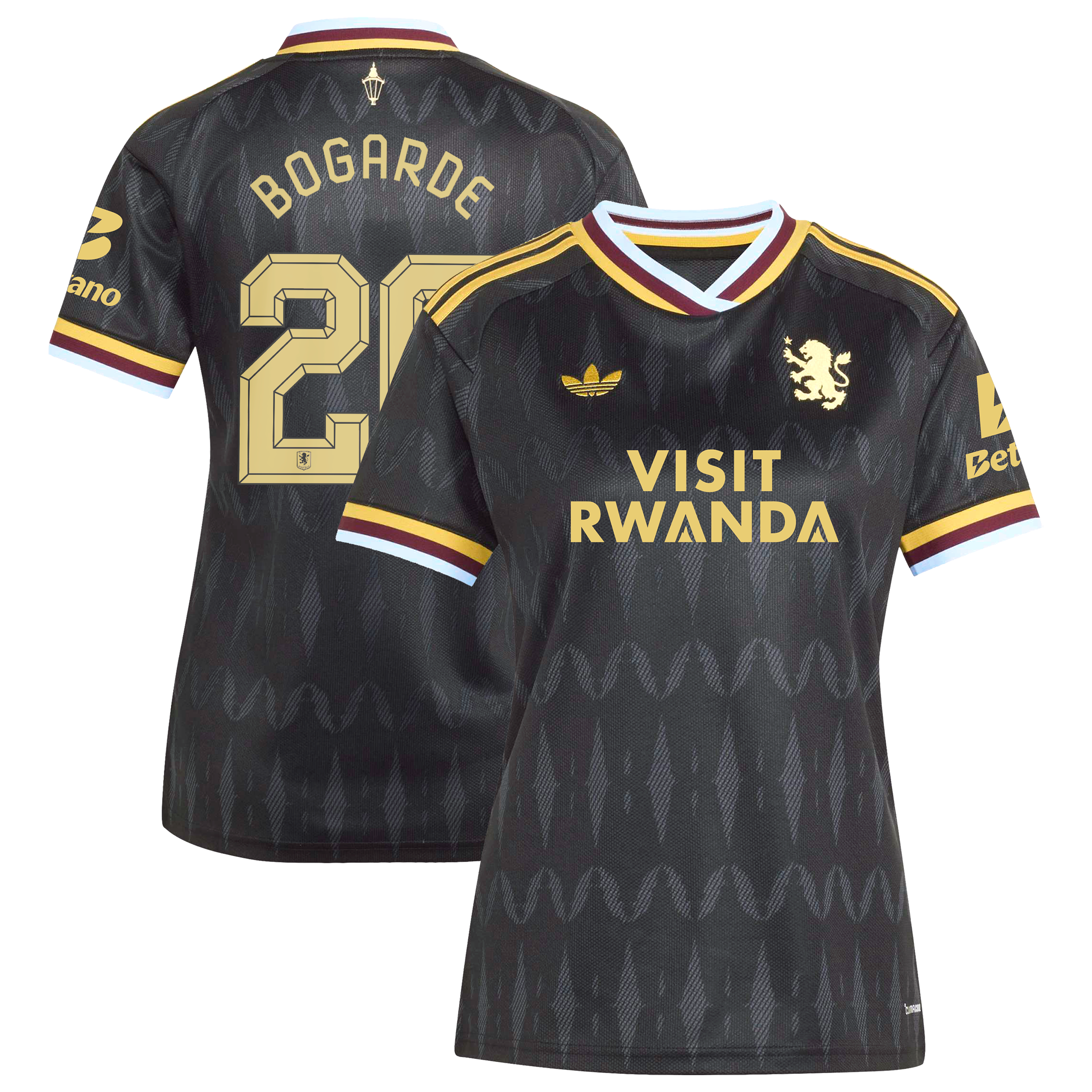 Aston Villa adidas Away Shirt 2026-27 - Womens with Bogarde 26 Cup printing