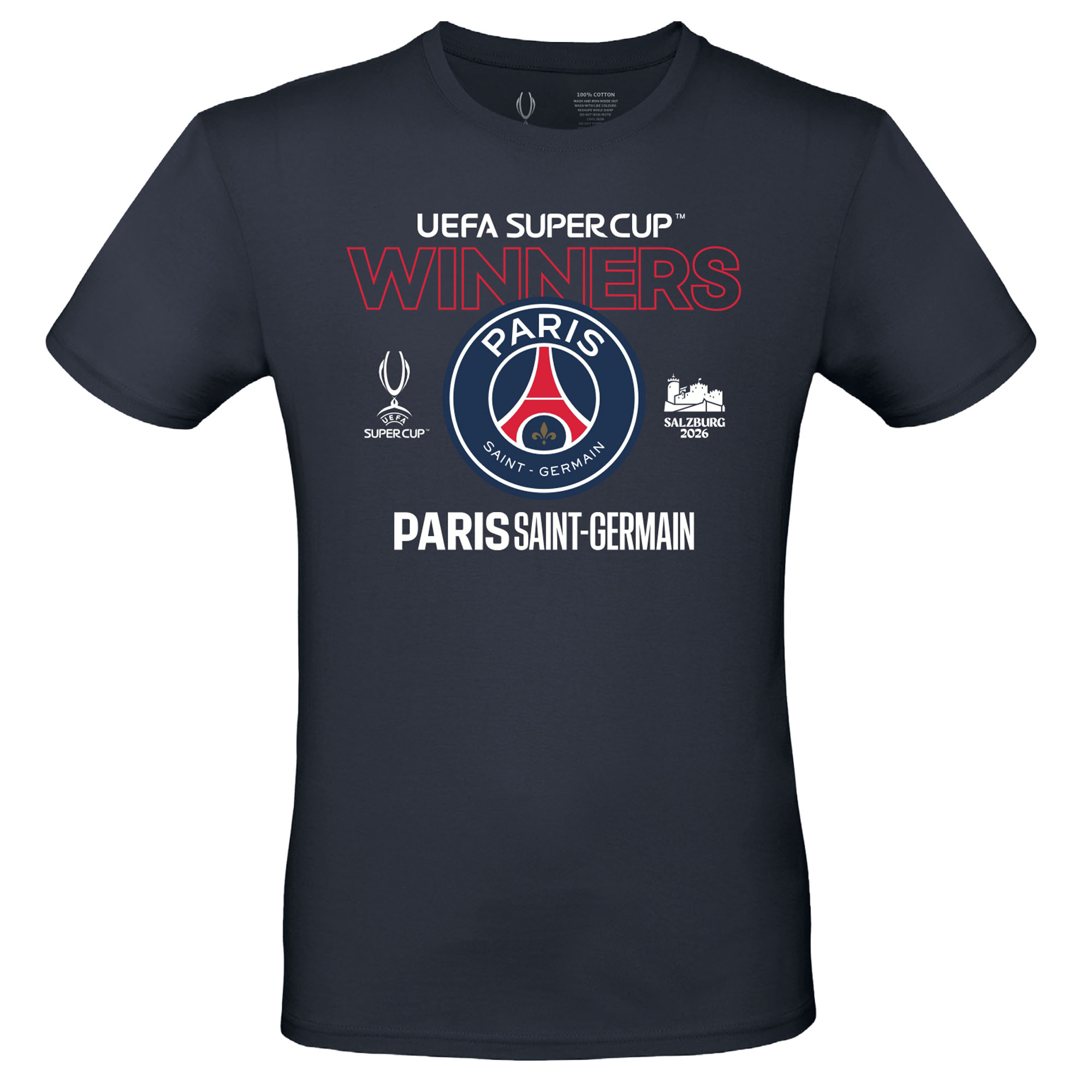 PSG 2026 UEFA Super Cup Winners T-Shirt - Navy, , rebel_hi-res