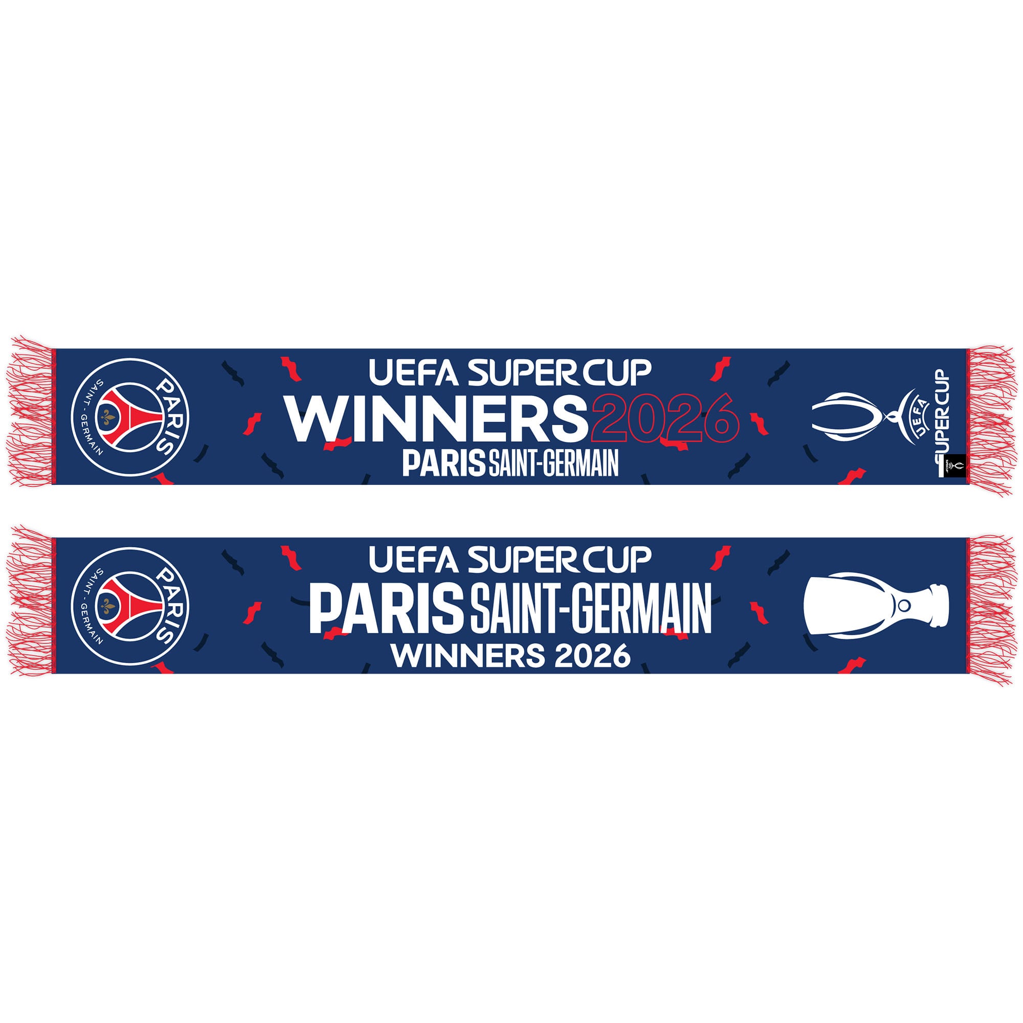 PSG 2026 UEFA Super Cup Winners Scarf - Navy
