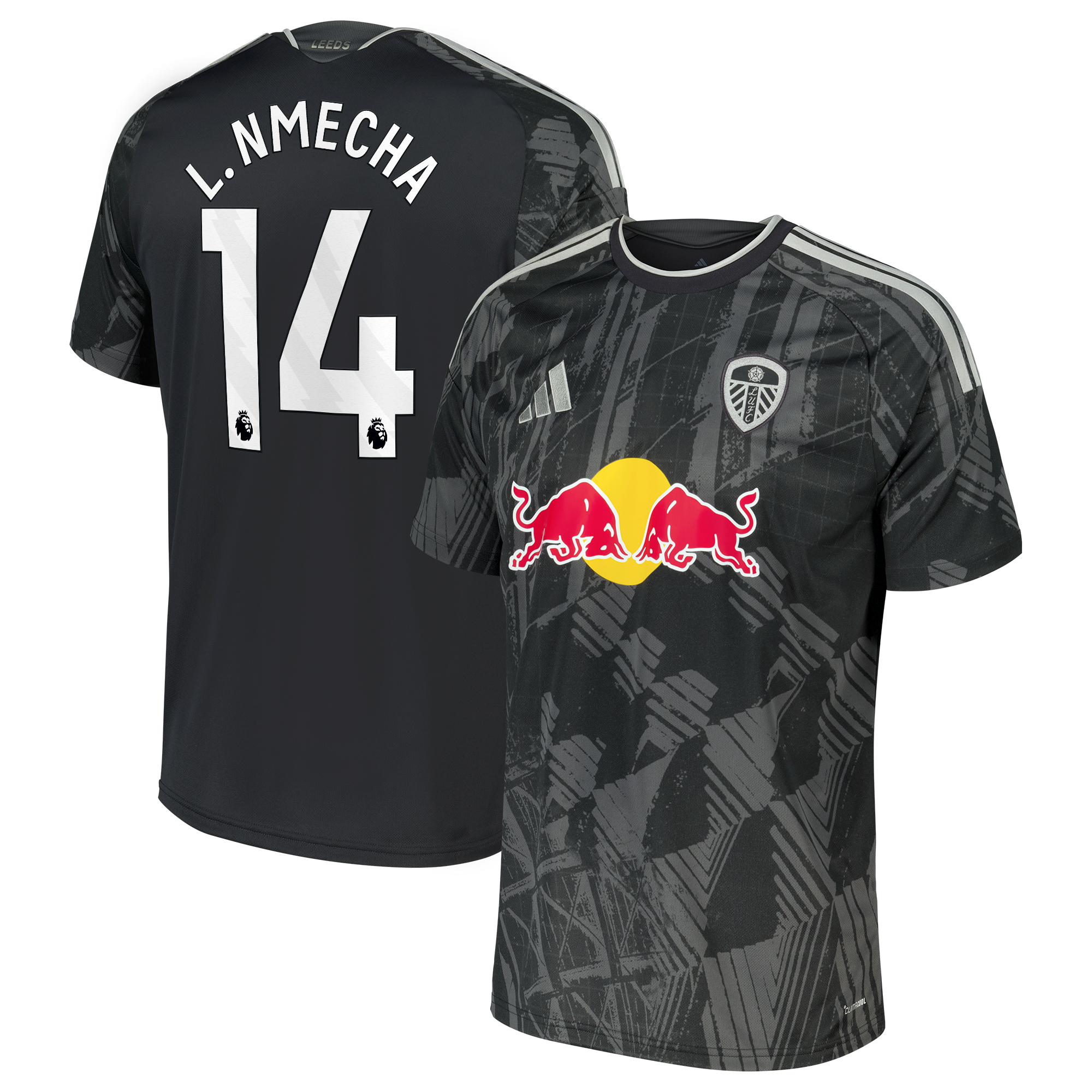 Leeds United adidas Third Shirt 2026-27 with L. Nmecha 14 printing