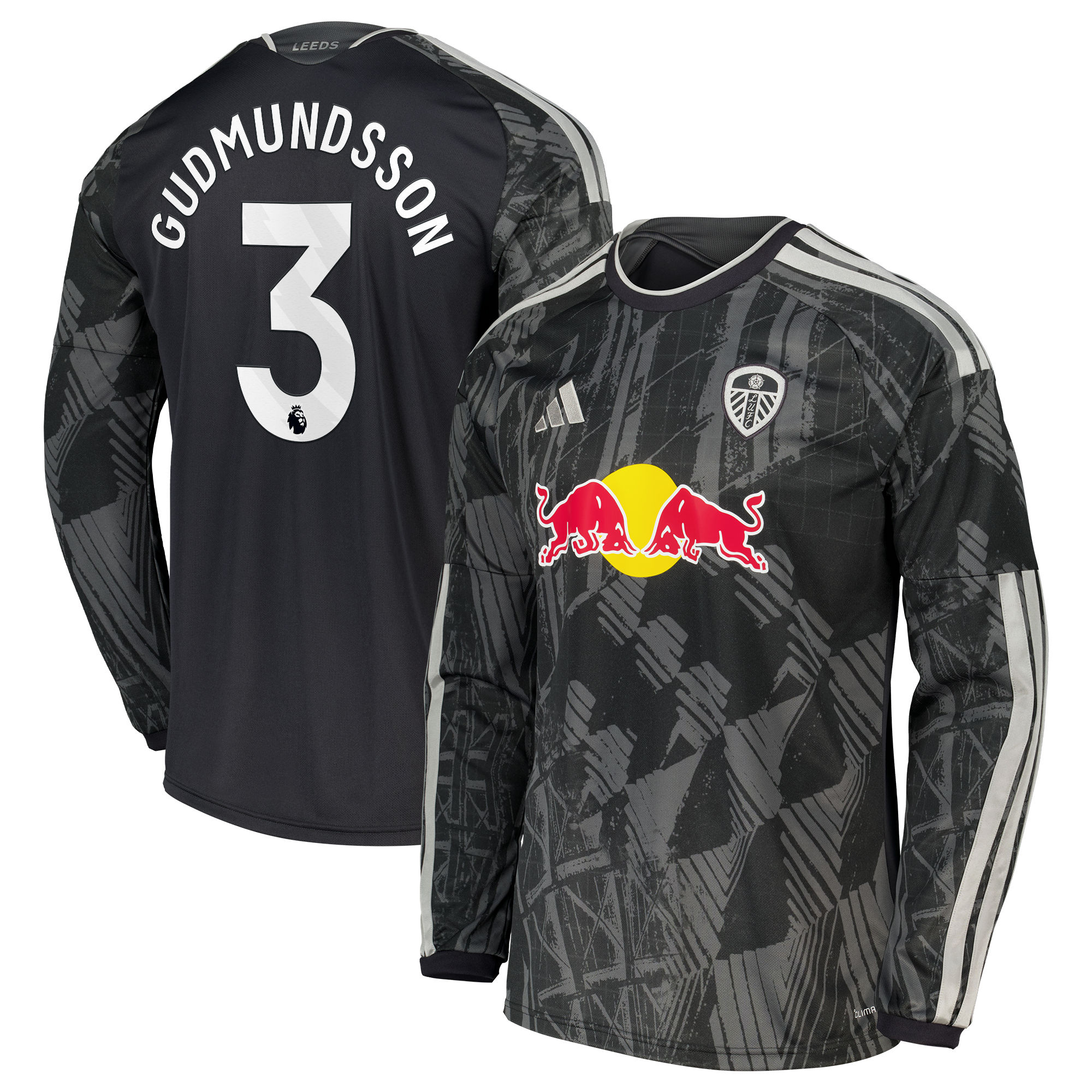 Leeds United adidas Third Shirt 2026-27 - Long Sleeve with Gudmundsson 3 printing