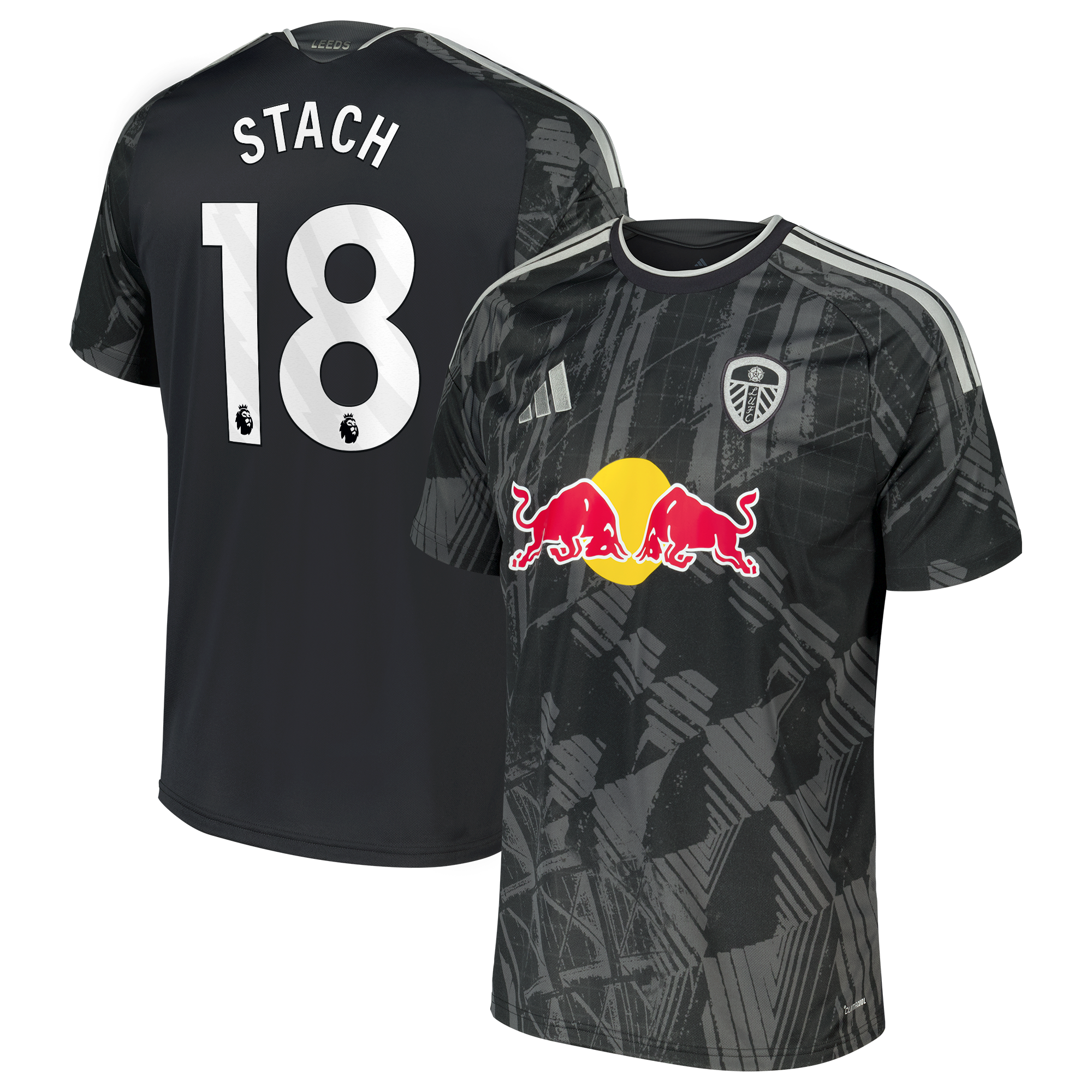 Leeds United adidas Third Shirt 2026-27 with Stach 18 printing