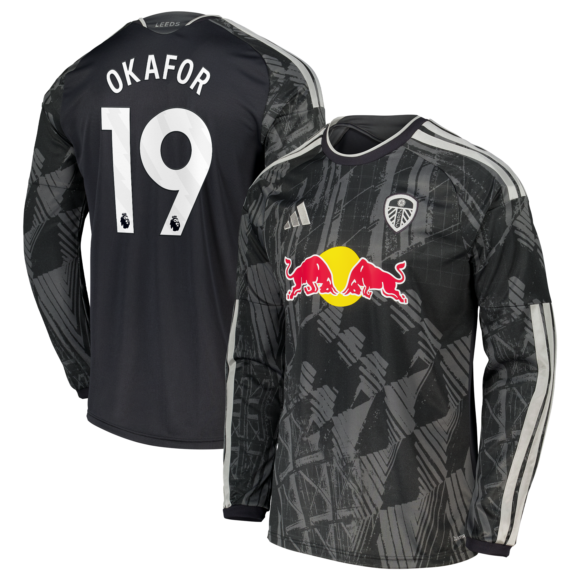 Leeds United adidas Third Shirt 2026-27 - Long Sleeve with Okafor 19 printing
