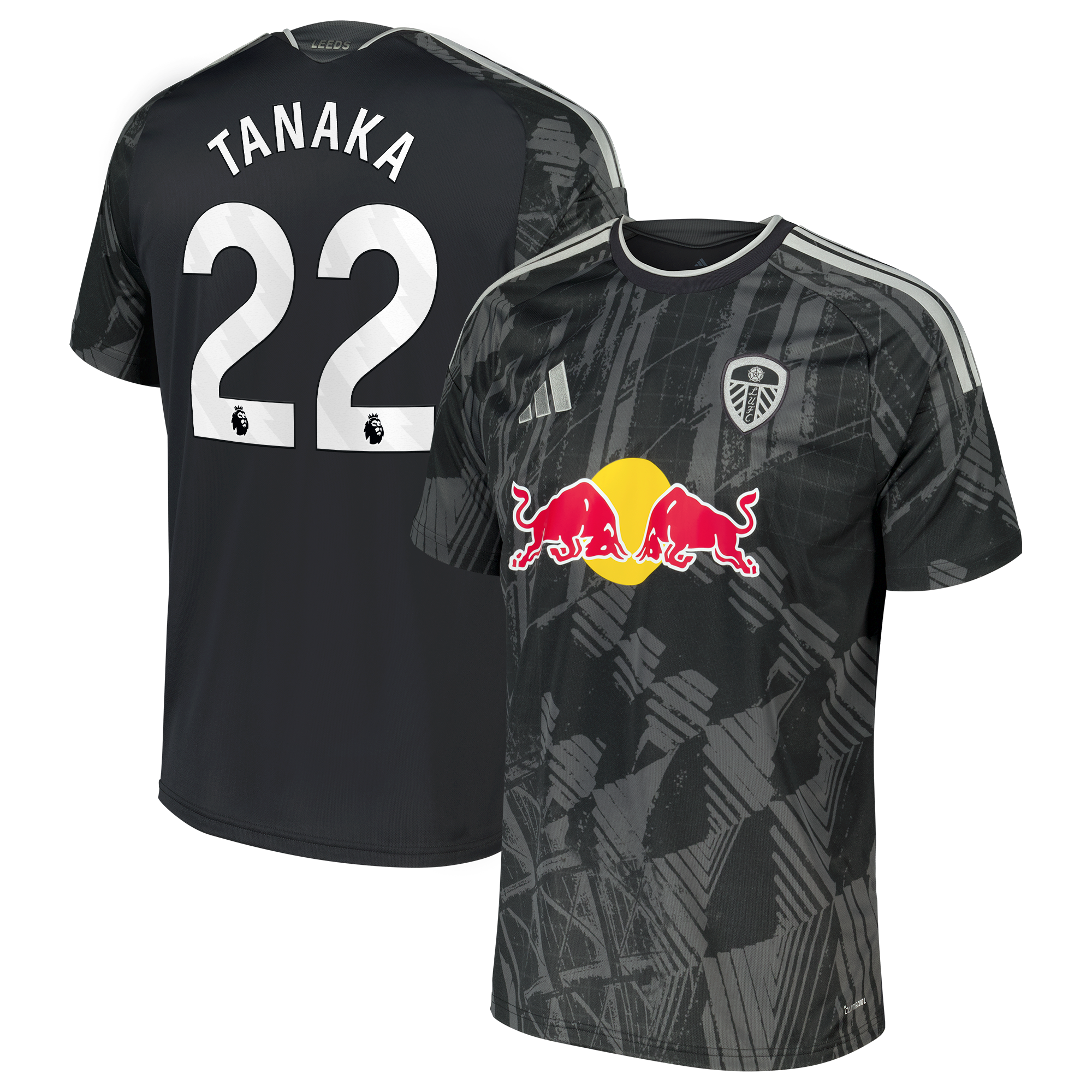 Leeds United adidas Third Shirt 2026-27 with Tanaka 22 printing
