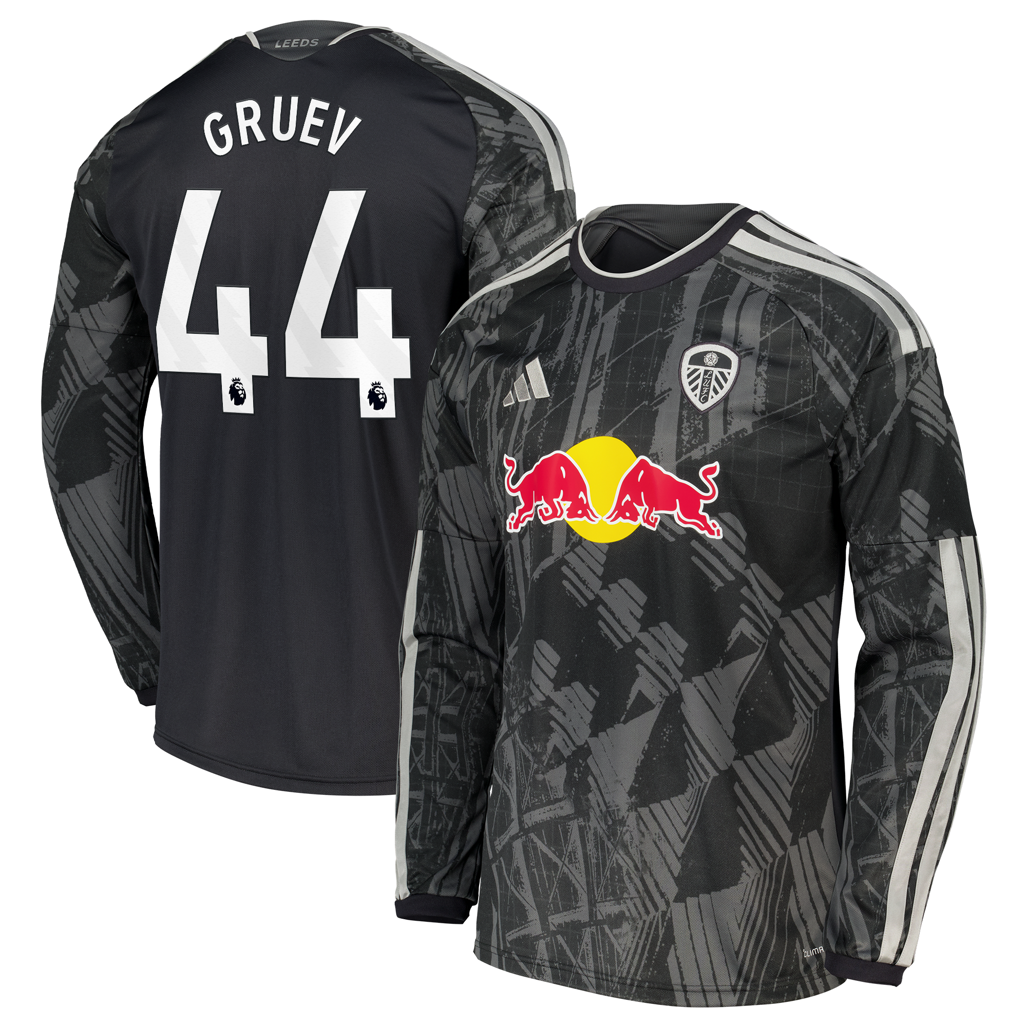 Leeds United adidas Third Shirt 2026-27 - Long Sleeve with Gruev 44 printing