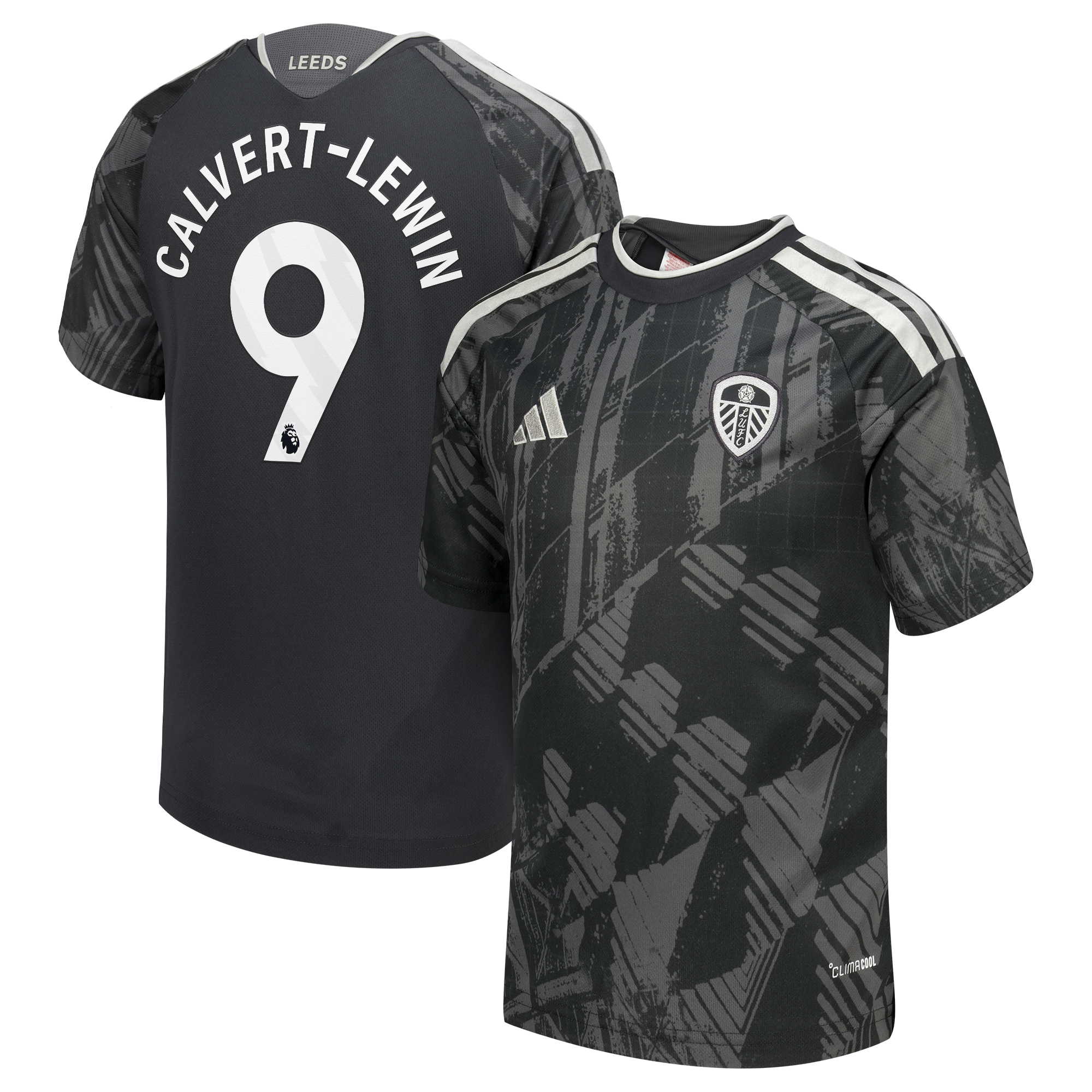 Leeds United adidas Third Shirt 2026-27 - Kids with Calvert-lewin 9 printing, , rebel_hi-res