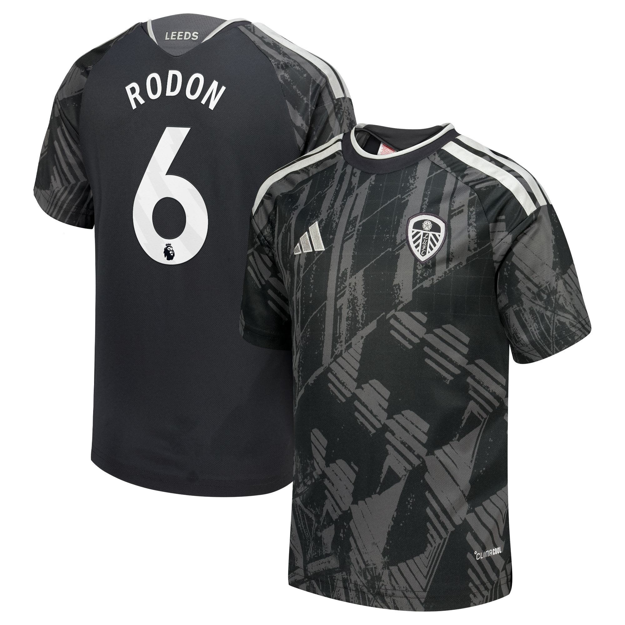 Leeds United adidas Third Shirt 2026-27 - Kids with Rodon 6 printing