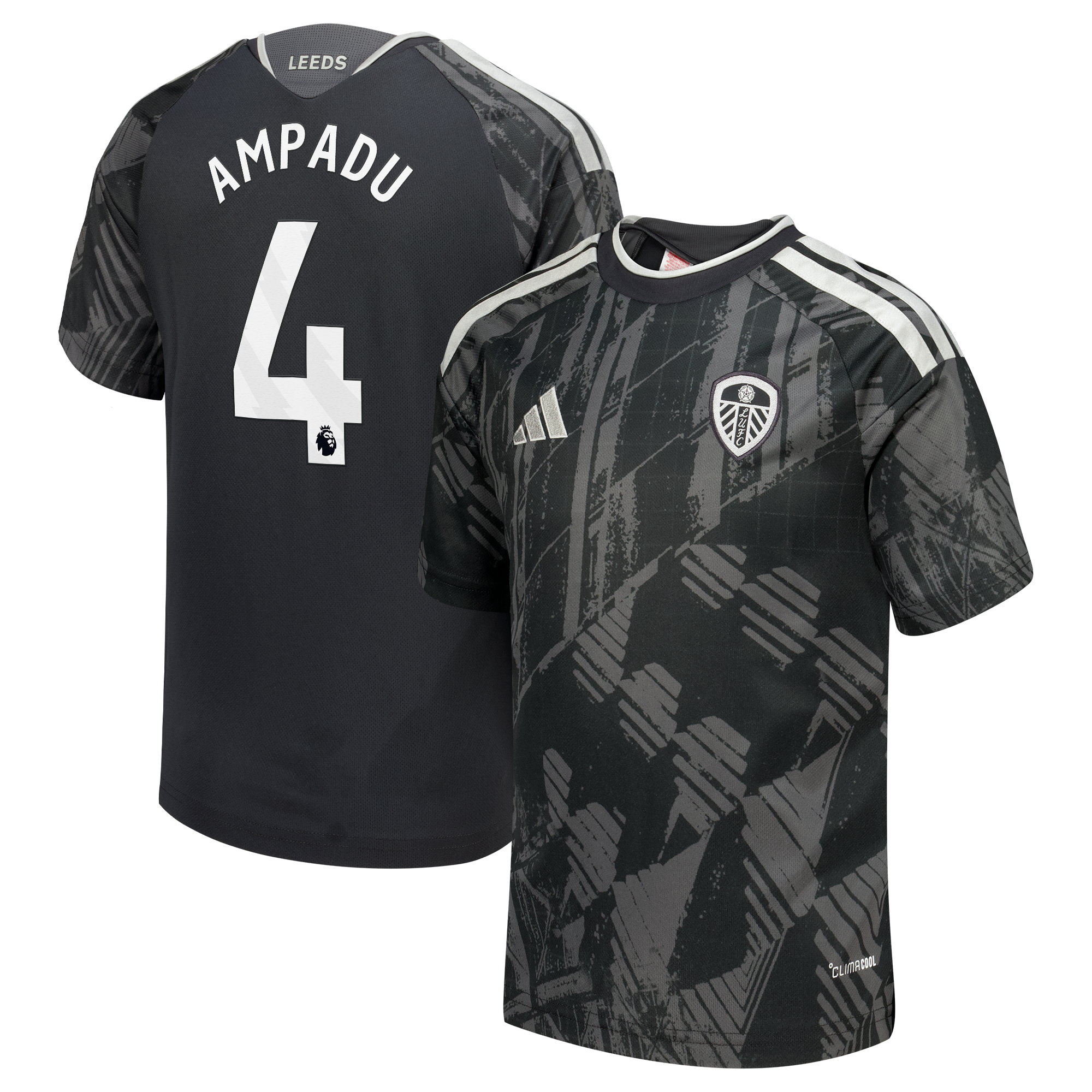 Leeds United adidas Third Shirt 2026-27 - Kids with Ampadu 4 printing