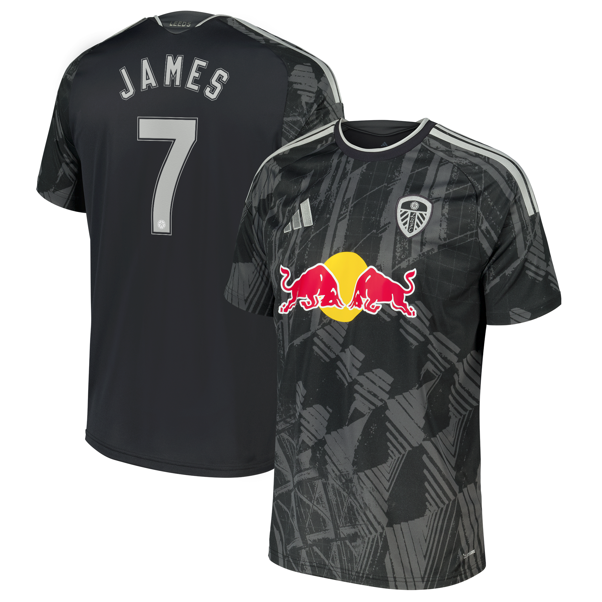 Leeds United adidas Third Shirt 2026-27 with James 7 Cup printing